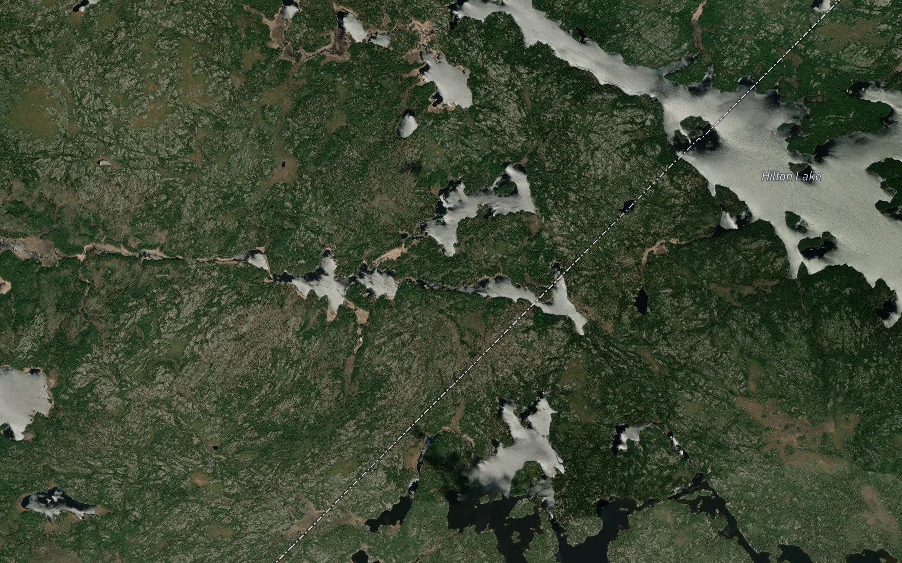 Satellite map of the McPhail Lake