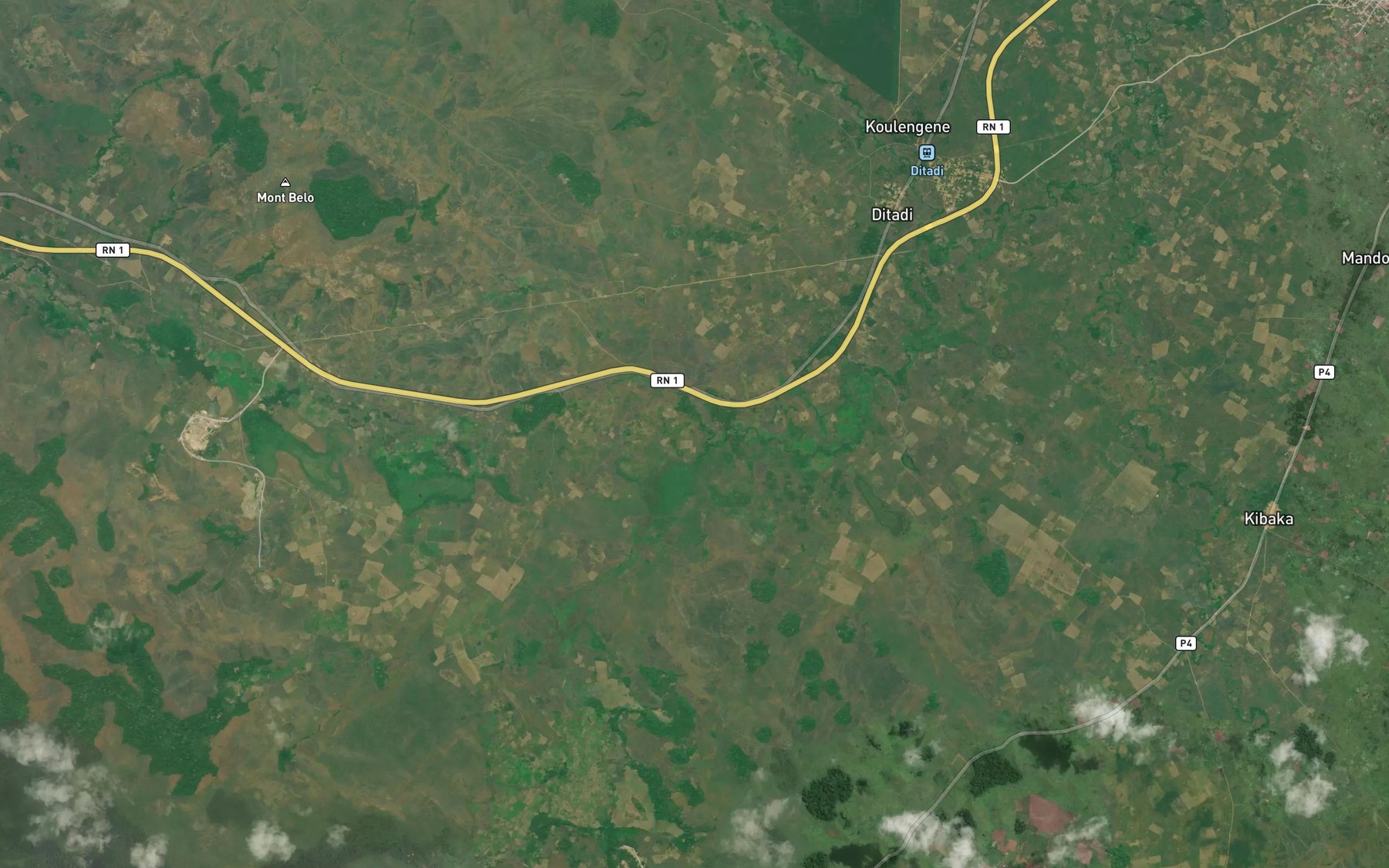 Satellite map of the Loukala