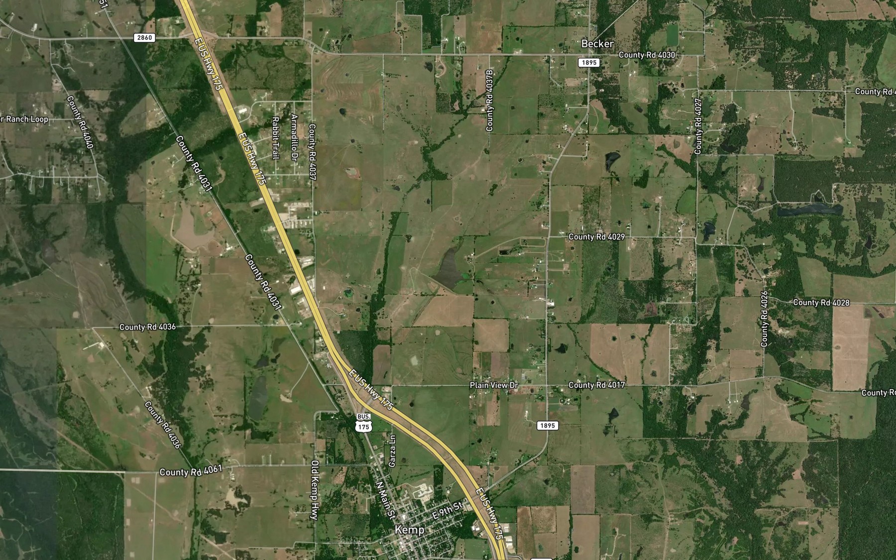 Satellite map of the Soil Conservation Service Site 85 Reservoir