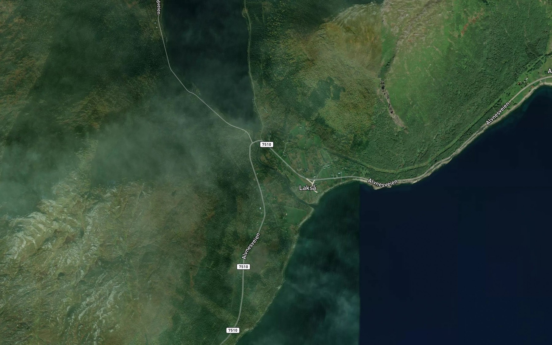 Satellite map of the Laksaga