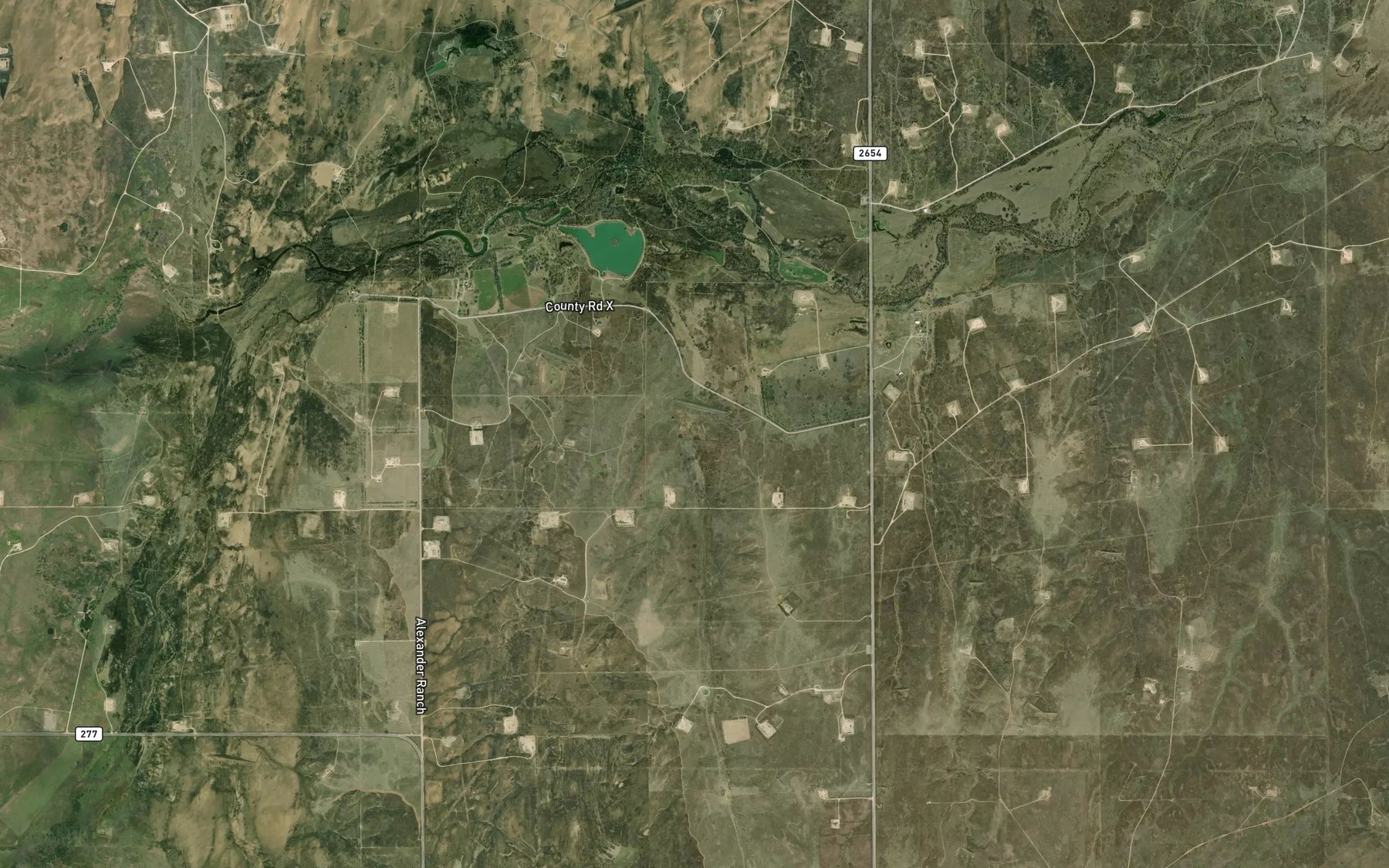 Satellite map of the Soil Conservation Service Site 28 Reservoir