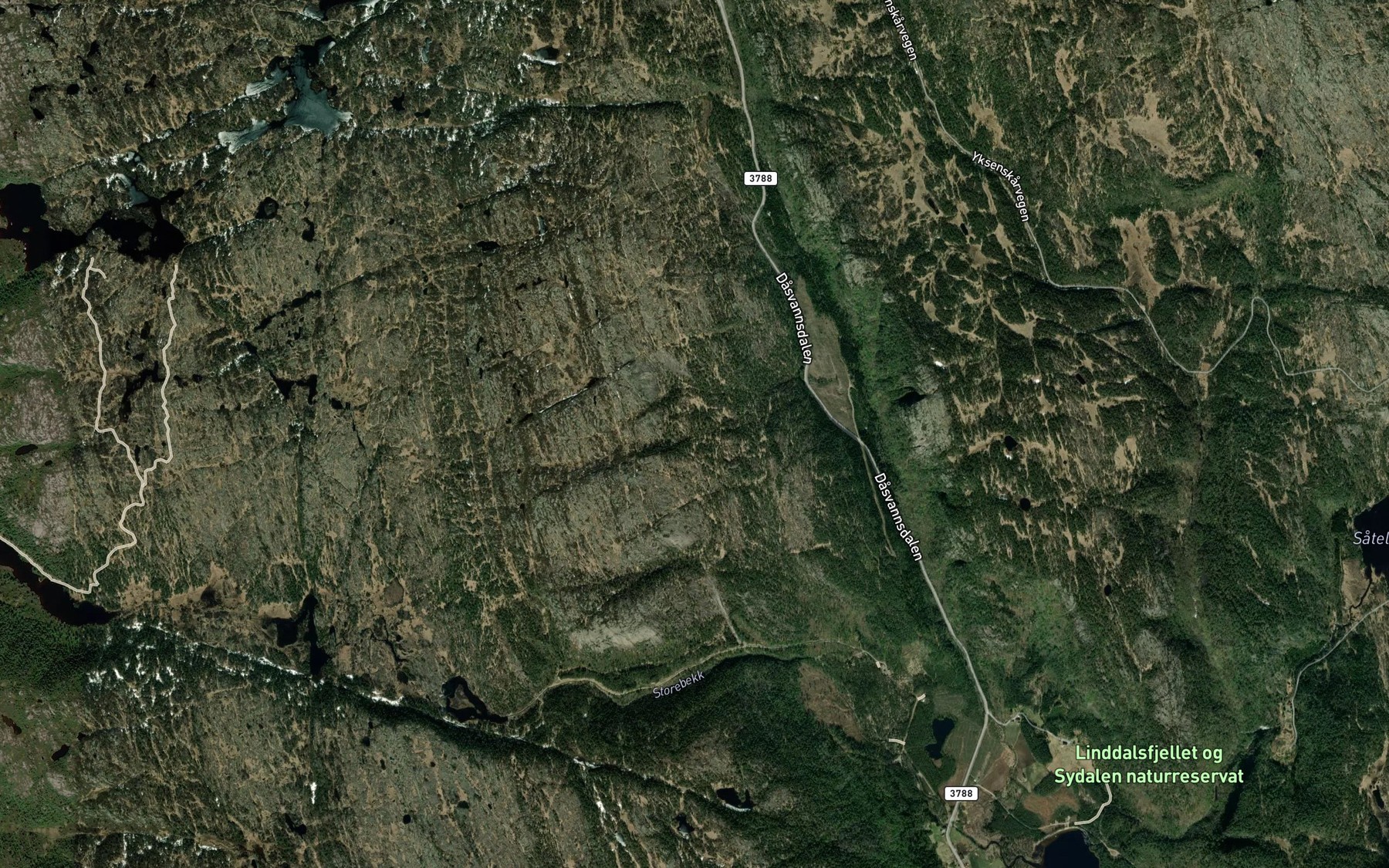 Satellite map of the Grodbekk