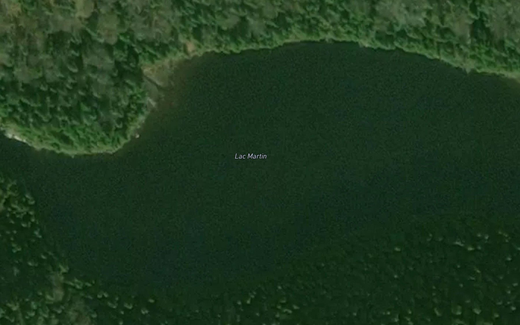 Satellite map of the Lac Martin