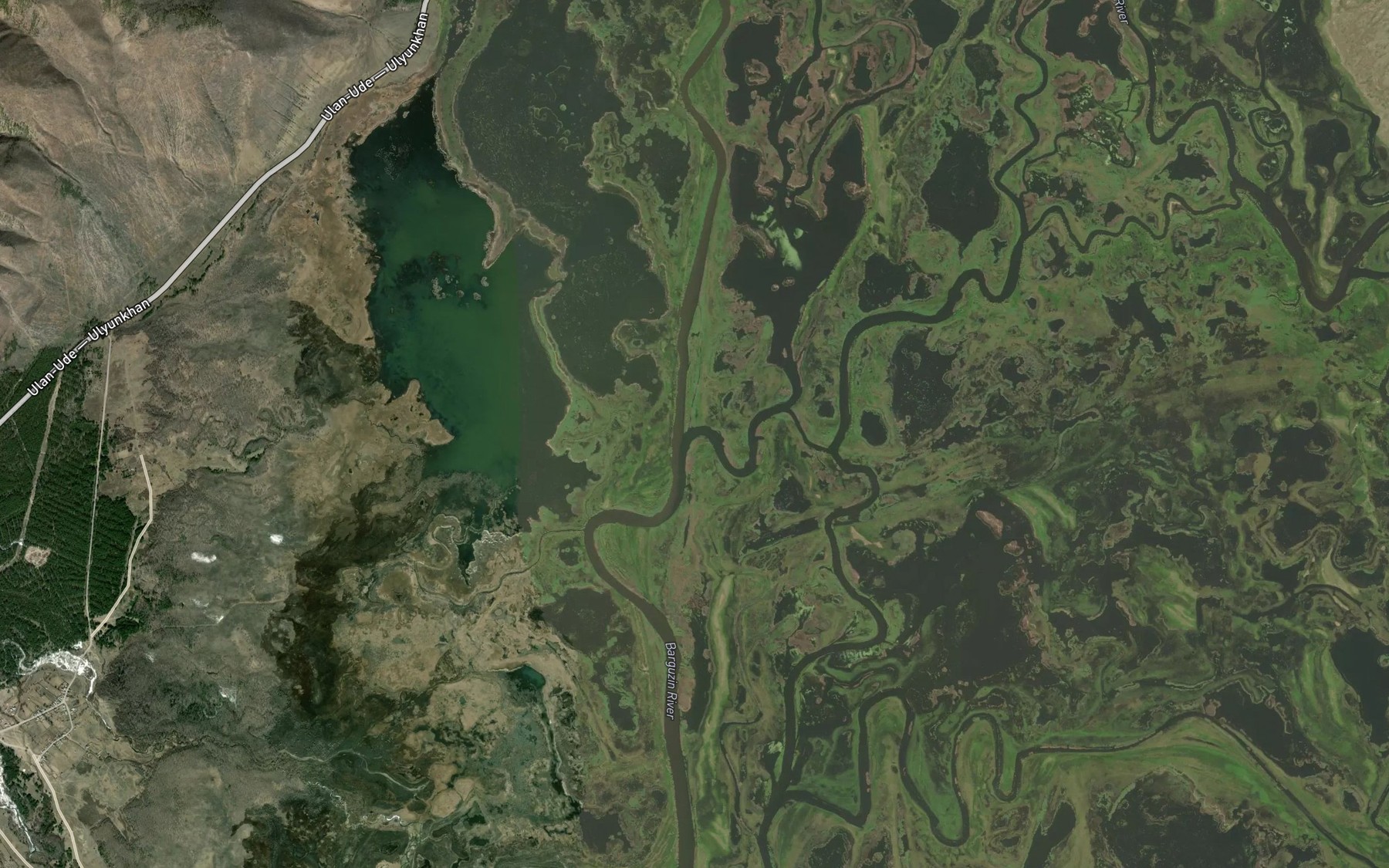 Satellite map of the Ina