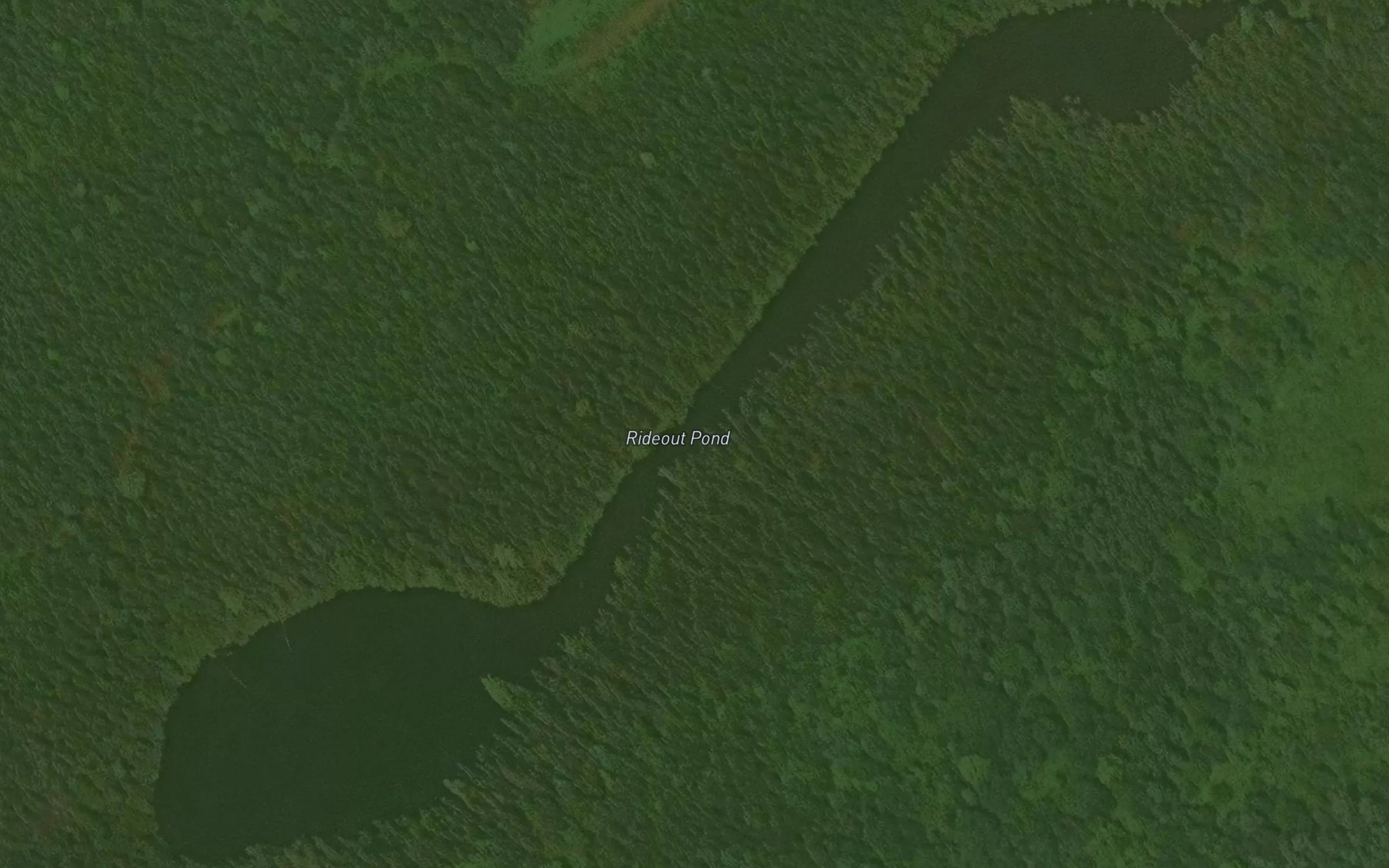 Satellite map of the Rideout Pond
