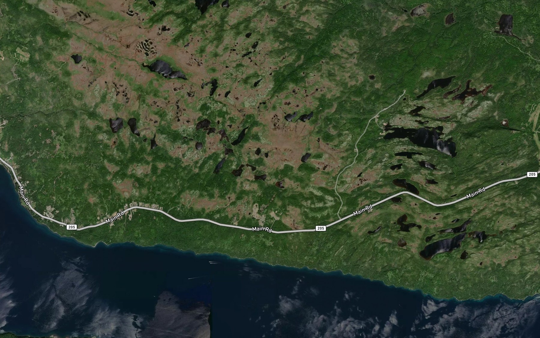 Satellite map of the Red Pond