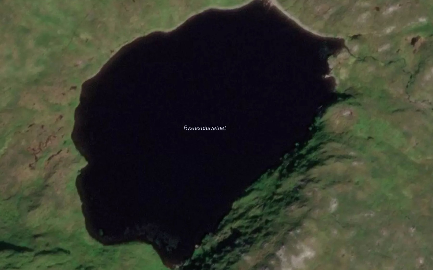 Satellite map of the Rystestolsvatnet