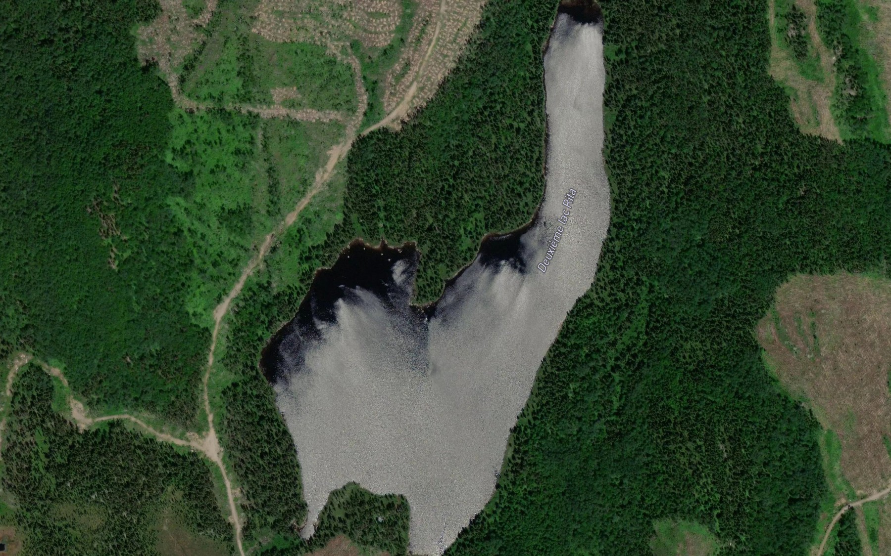 Satellite map of the Deuxieme lac Rita
