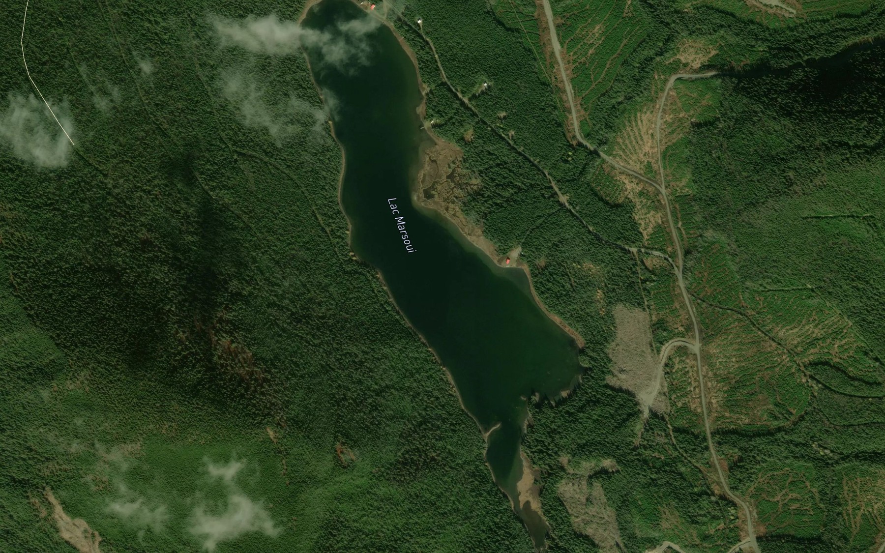 Satellite map of the Lac Marsoui