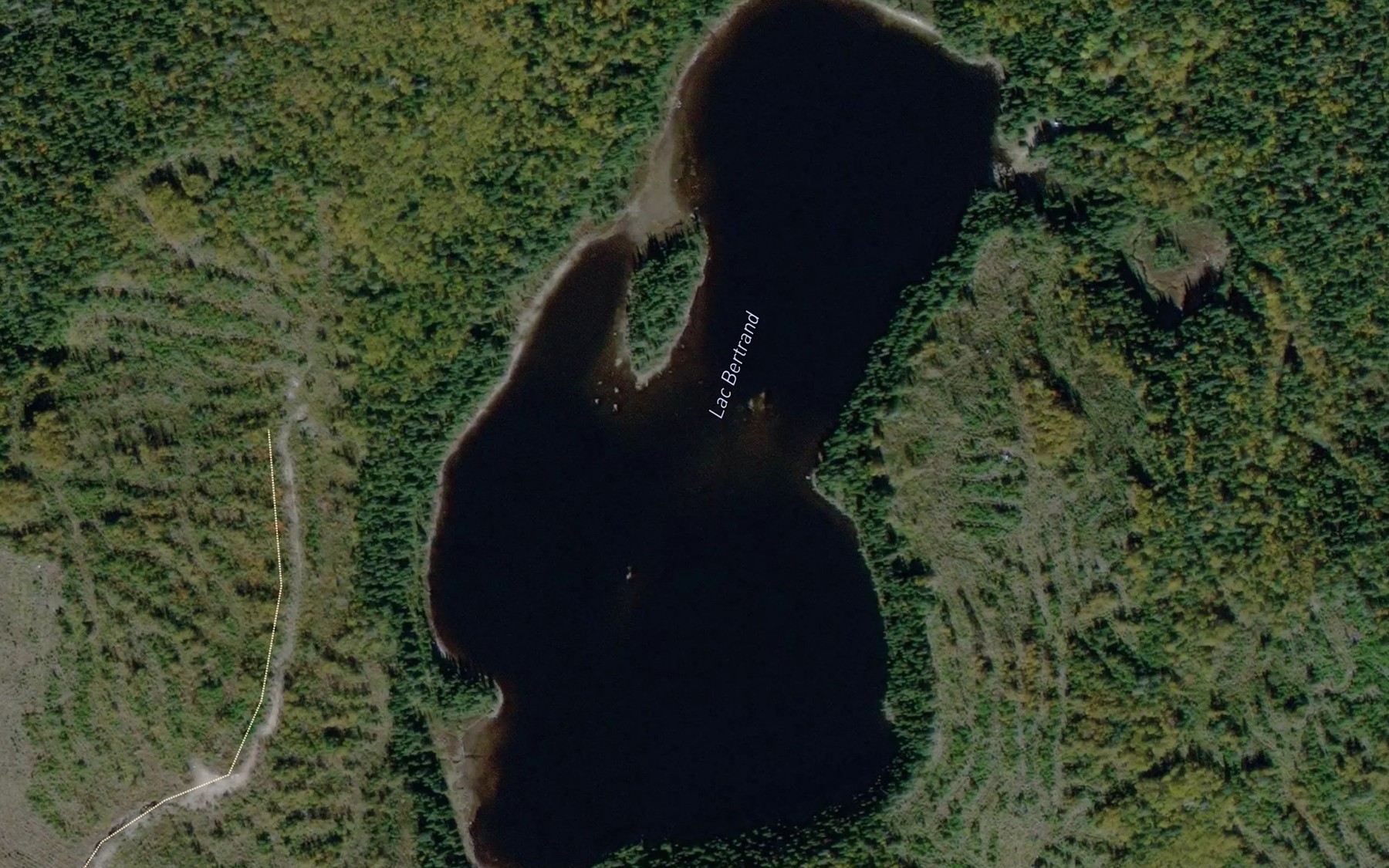 Satellite map of the Lac Bertrand