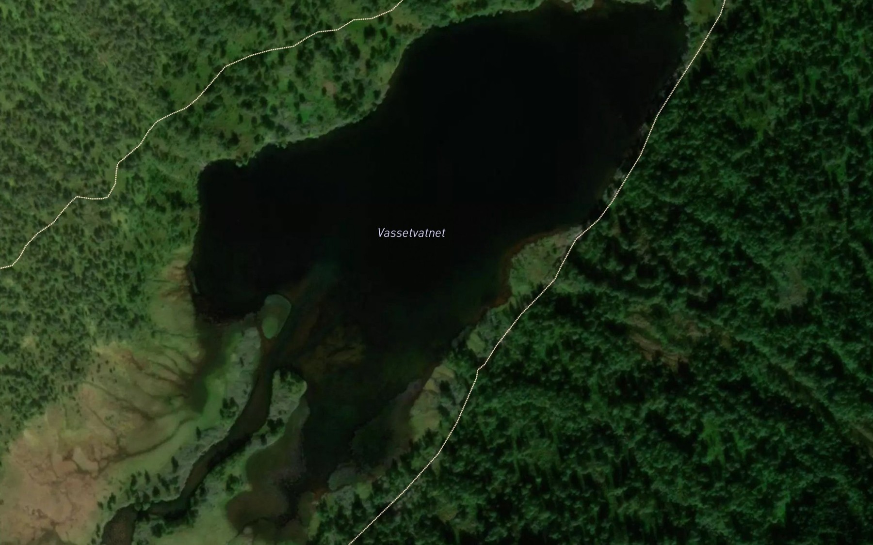 Satellite map of the Vassetvatnet