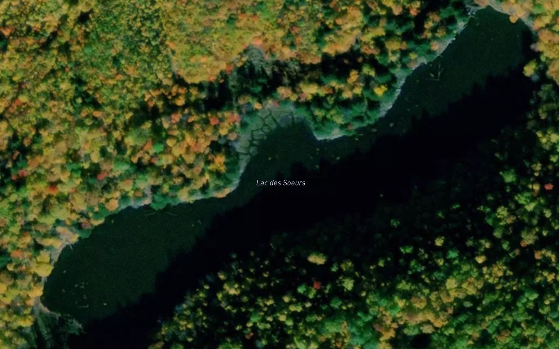 Satellite map of the Lac des Soeurs