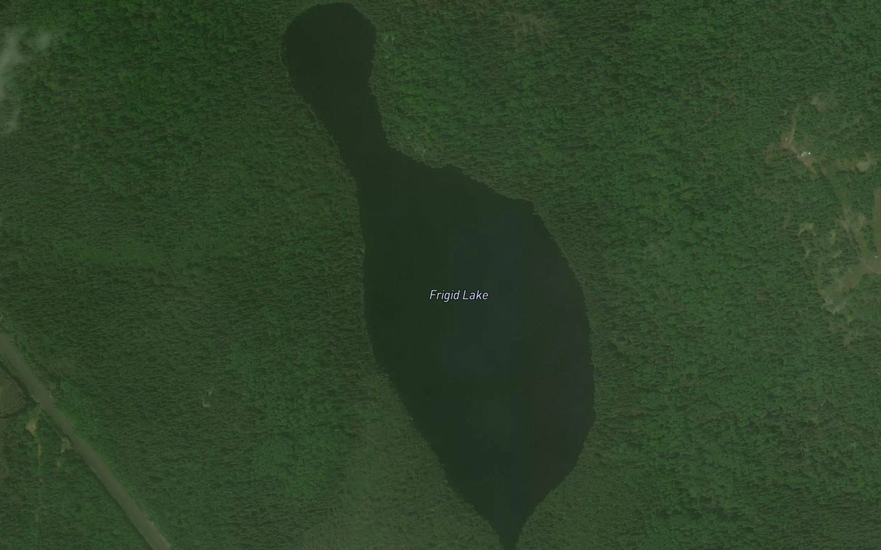 Satellite map of the Frigid Lake