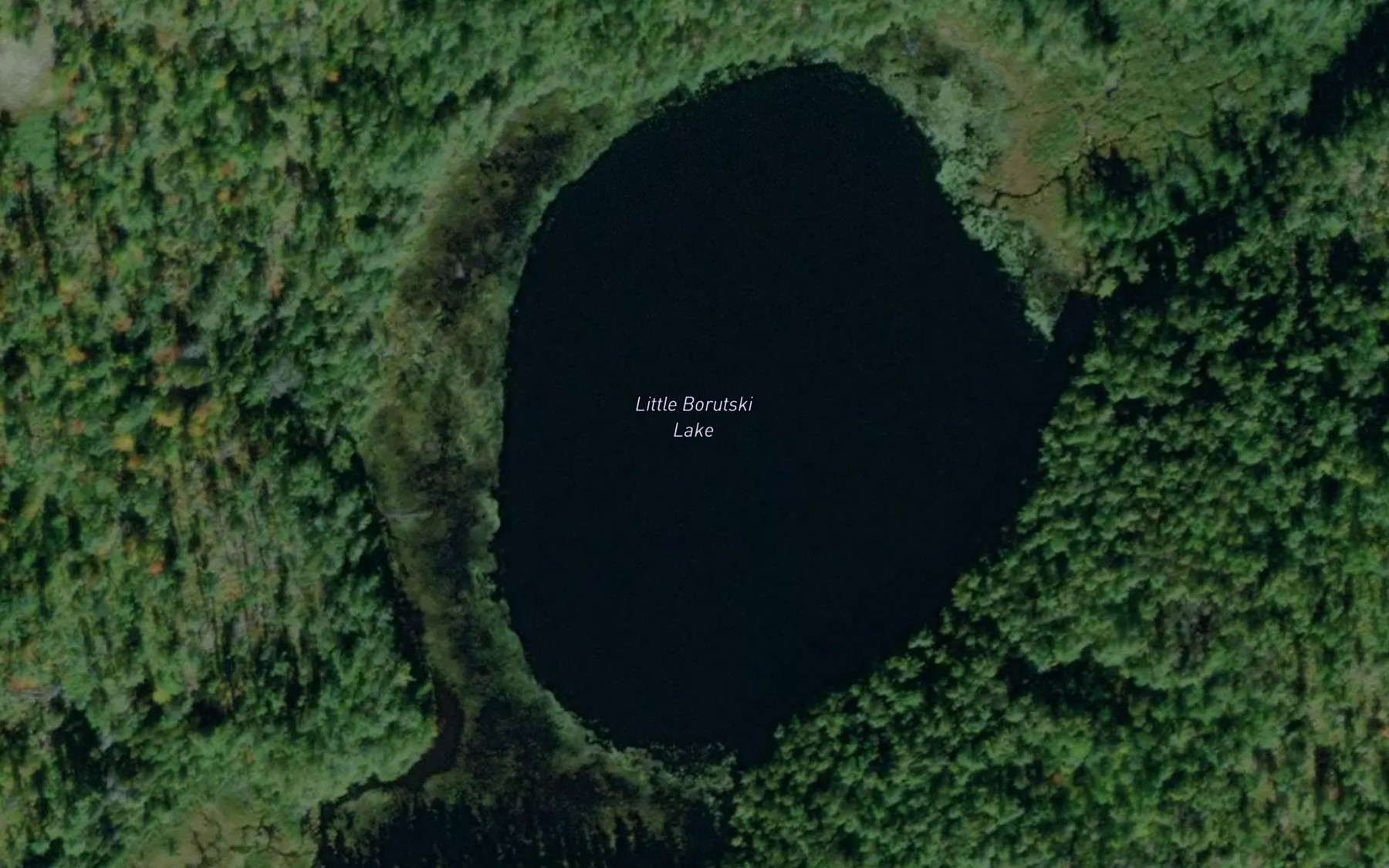 Satellite map of the Little Borutski Lake