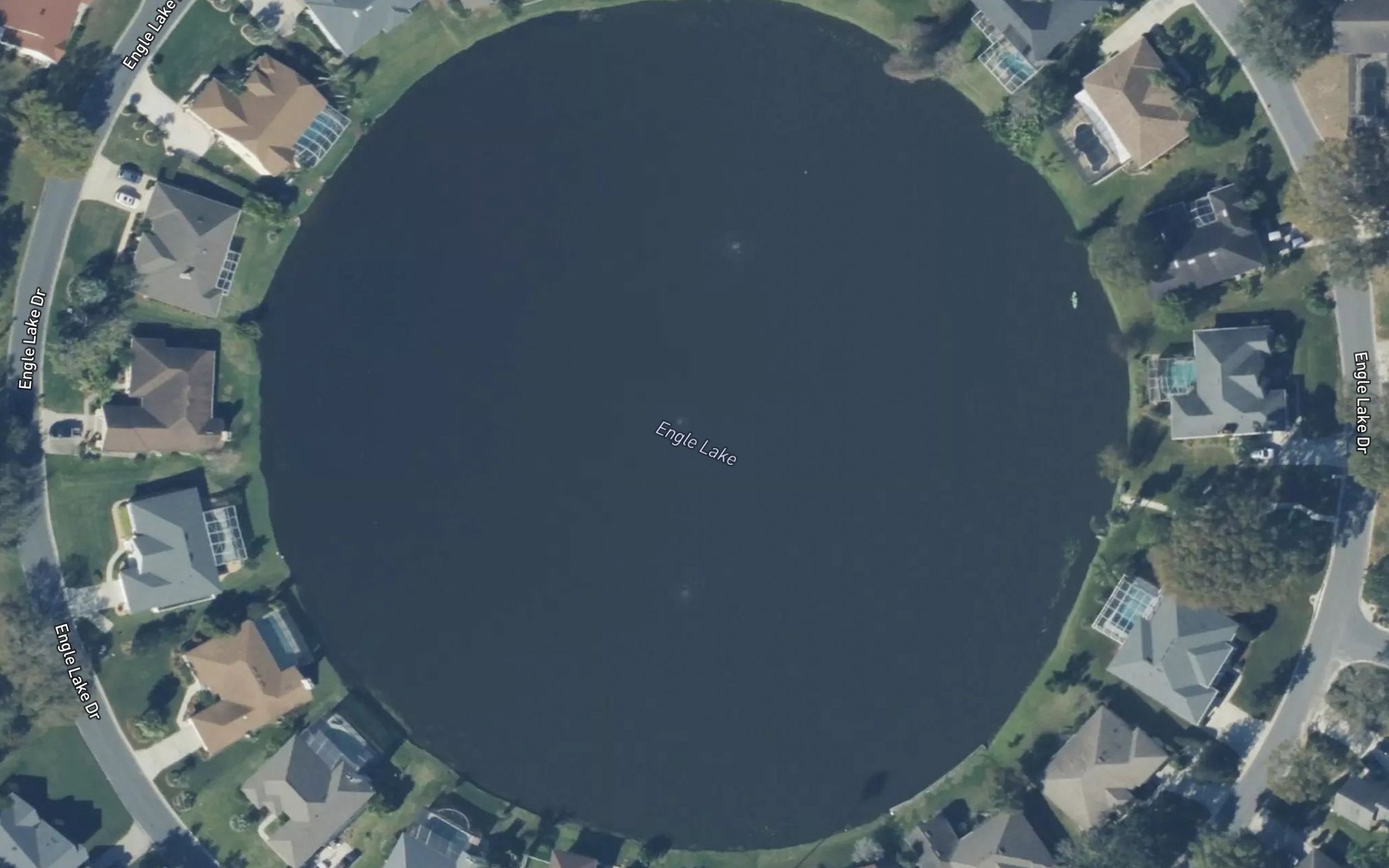 Satellite map of the Engle Lake
