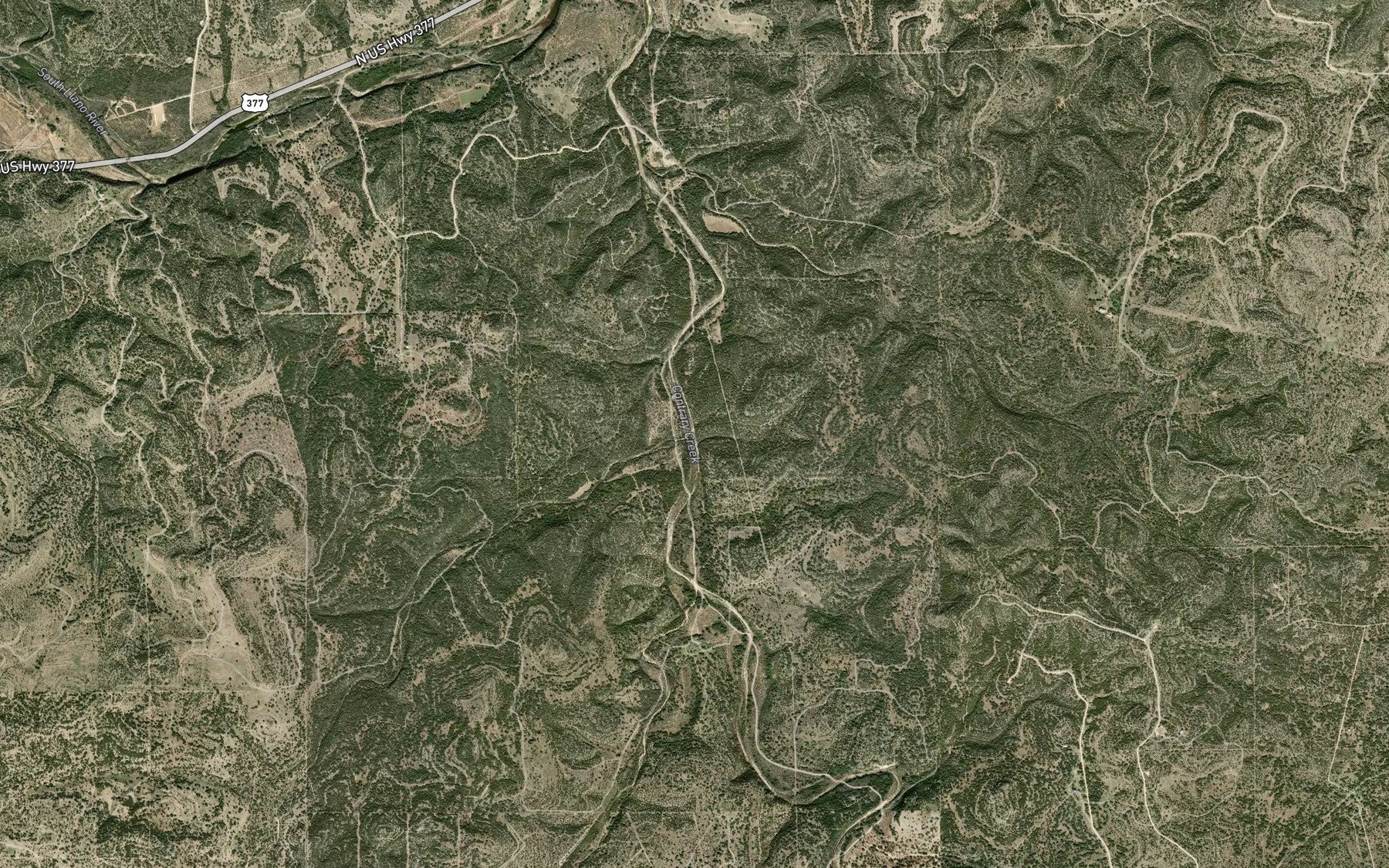 Satellite map of the West Prong Contrary Creek