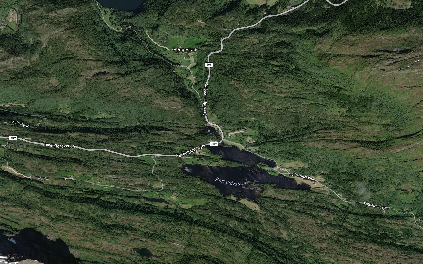 Satellite map of the Oygardsvatnet