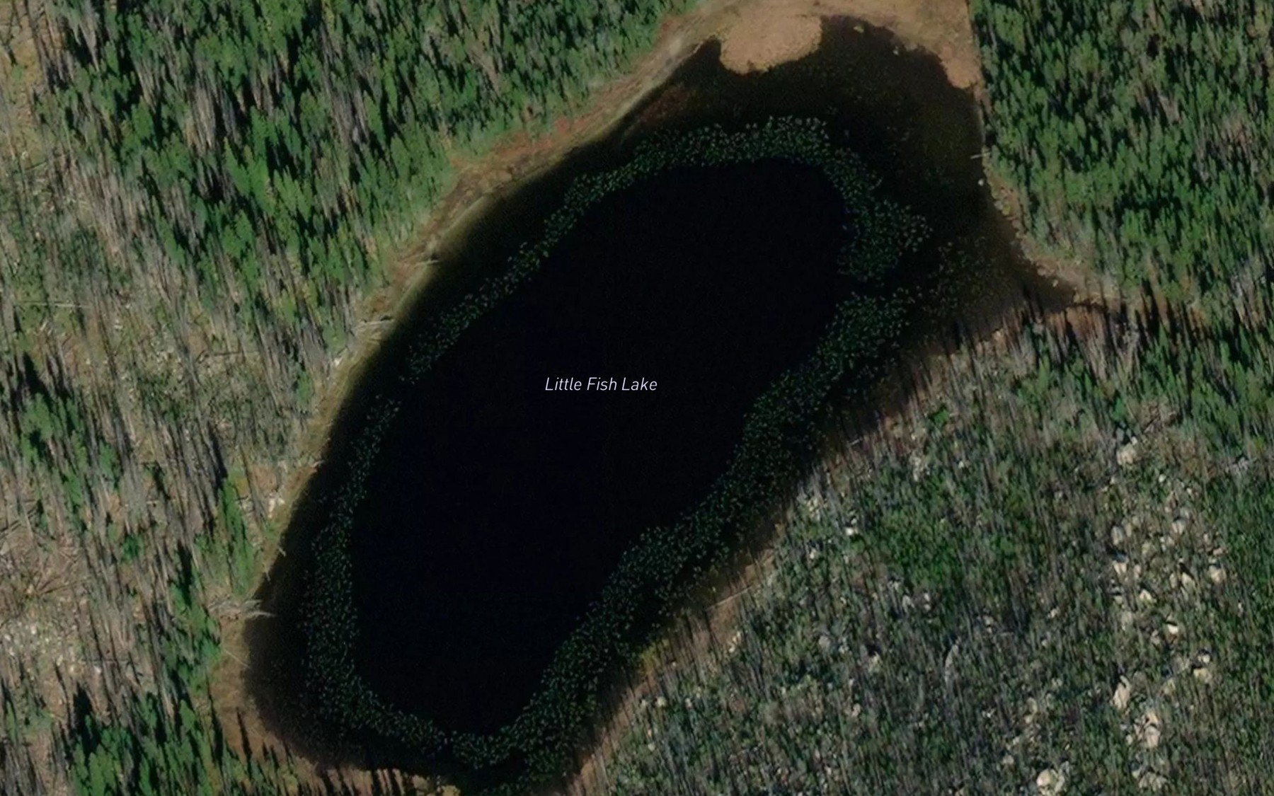 Satellite map of the Little Fish Lake