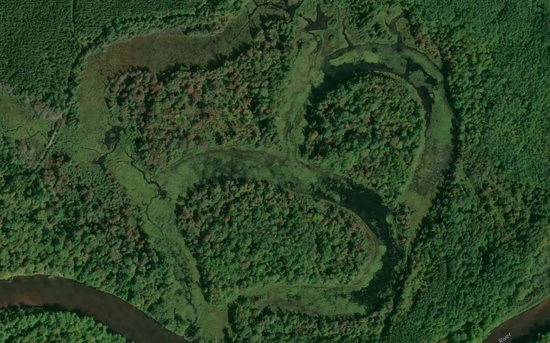 Satellite map of the Clear Slough