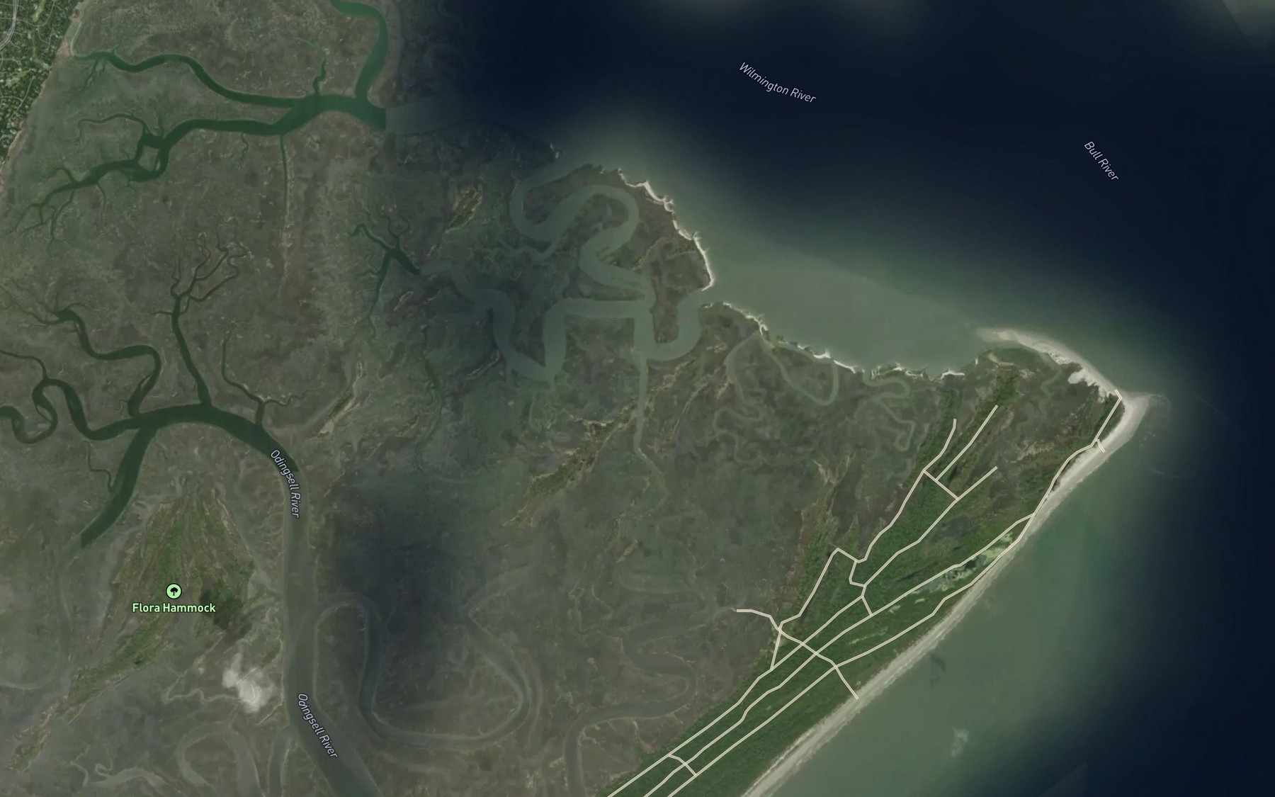 Satellite map of the New Cut