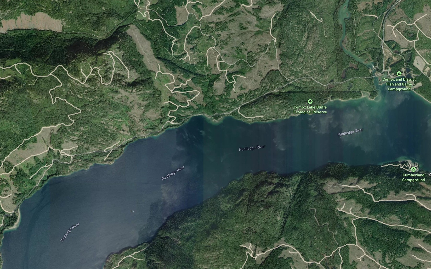Satellite map of the Boston Bay