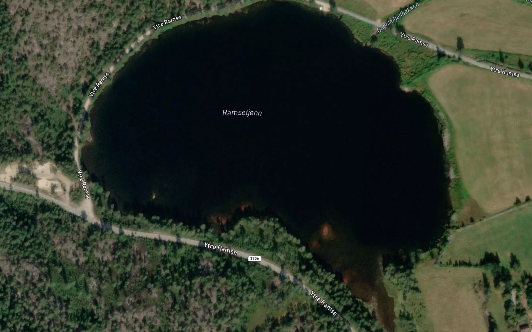 Satellite map of the Ramsetjonn