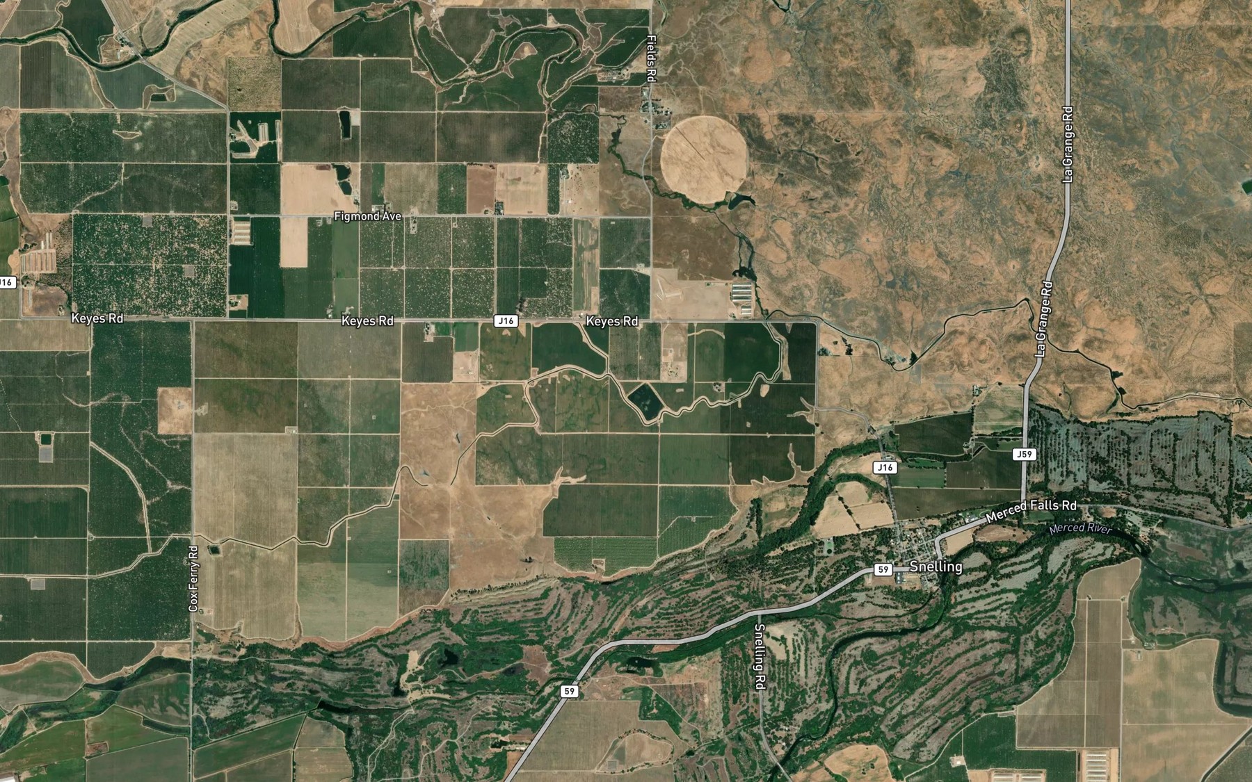 Satellite map of the North Side Canal