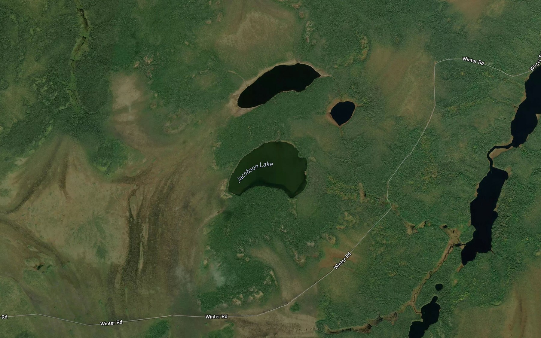 Satellite map of the Jacobson Lake