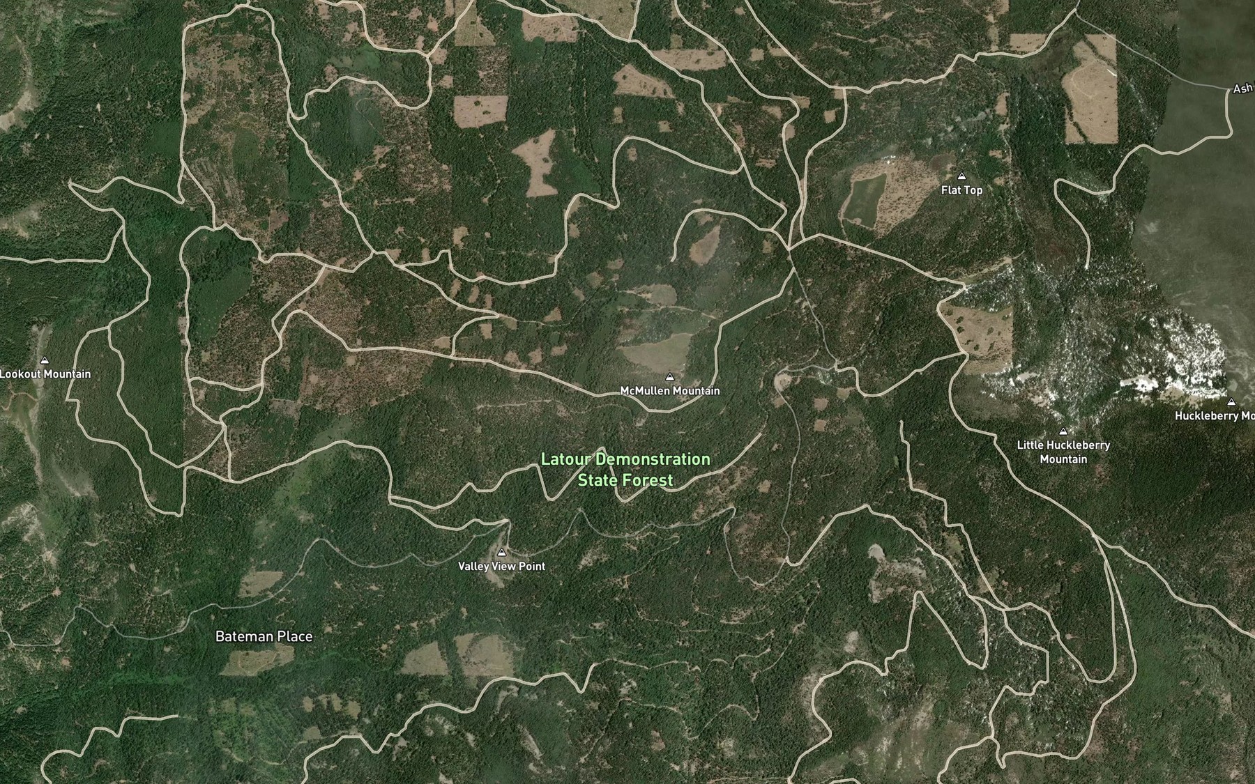 Satellite map of the Grouse Spring