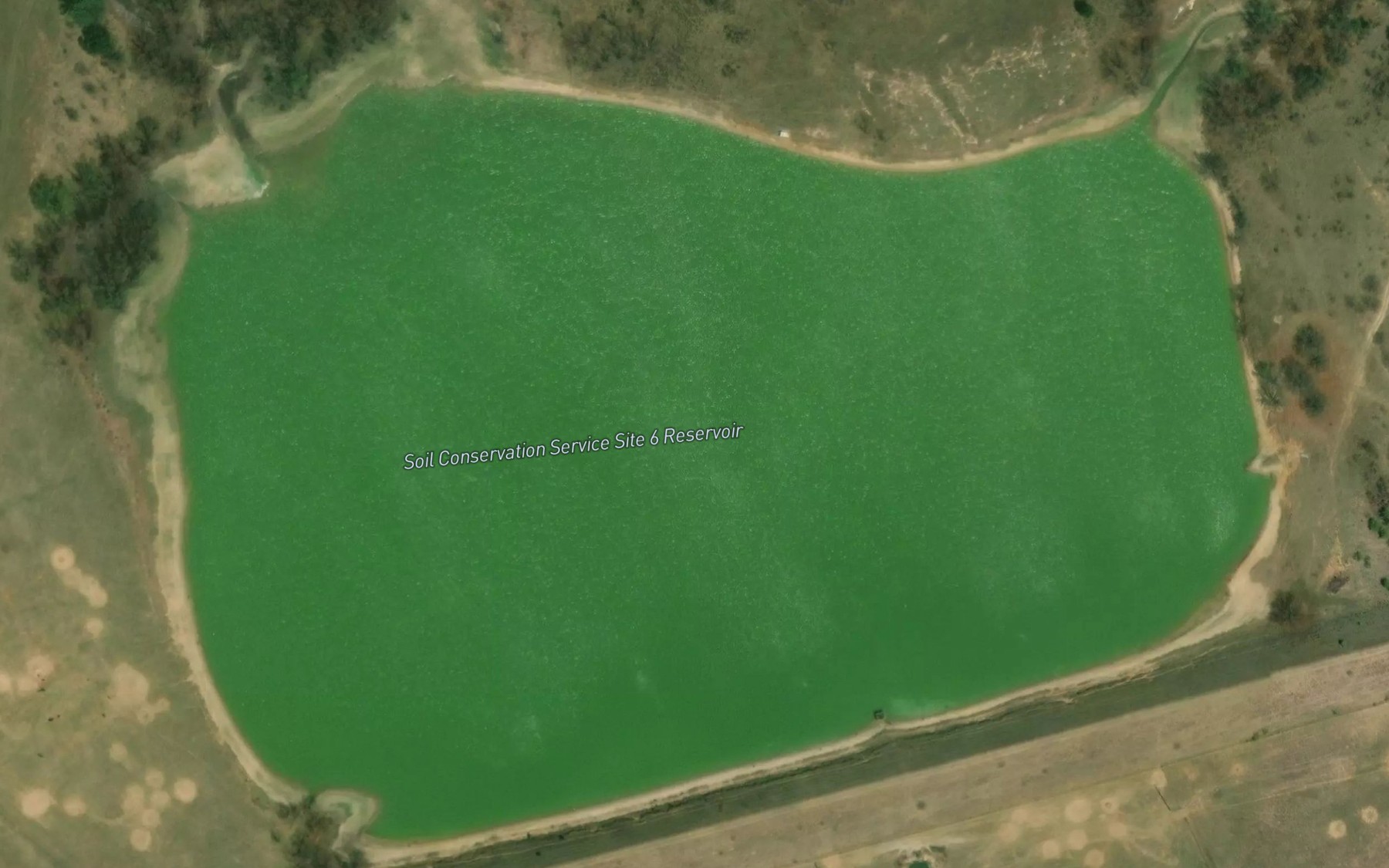 Satellite map of the Soil Conservation Service Site 6 Reservoir