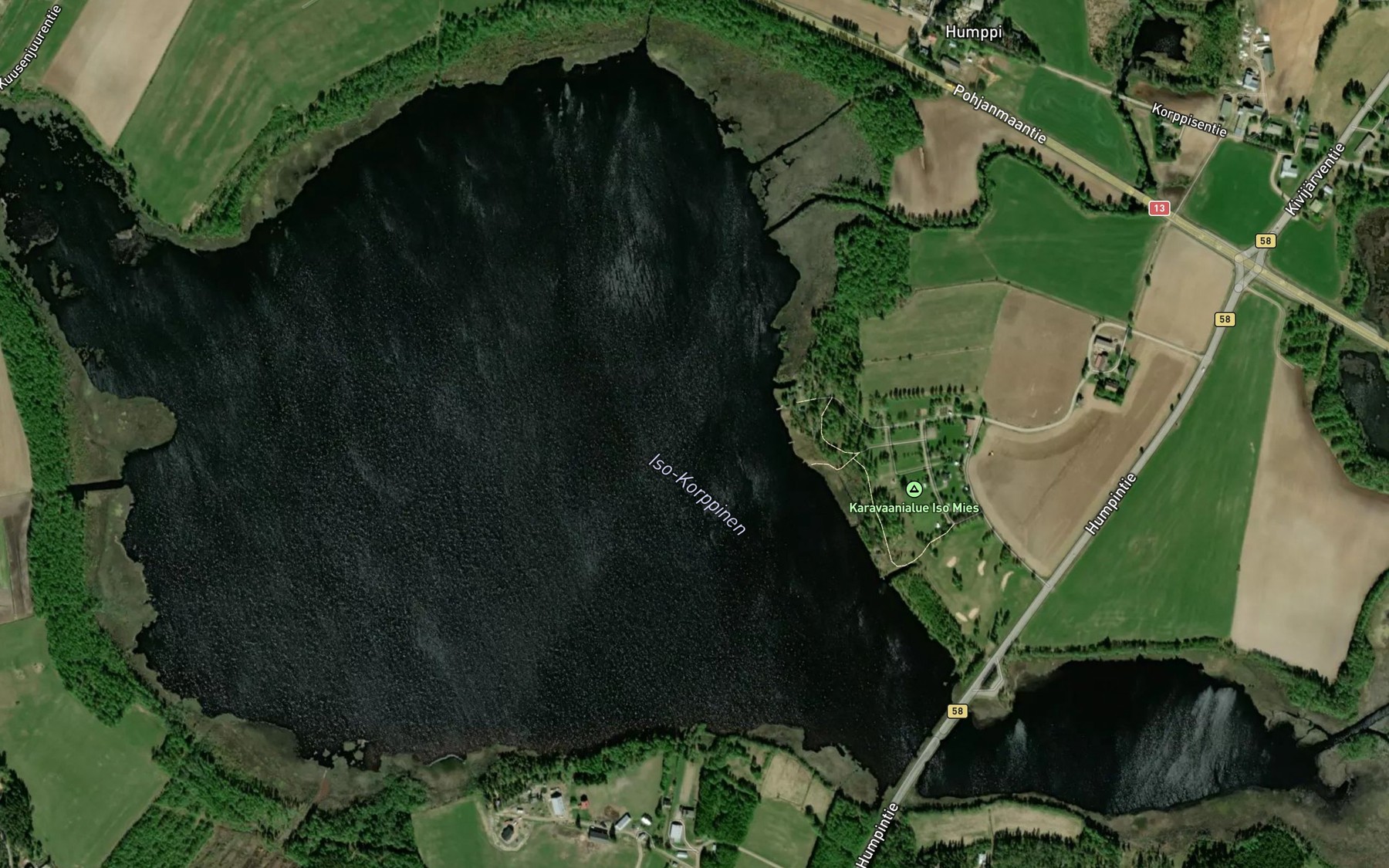Satellite map of the Iso-Korppinen