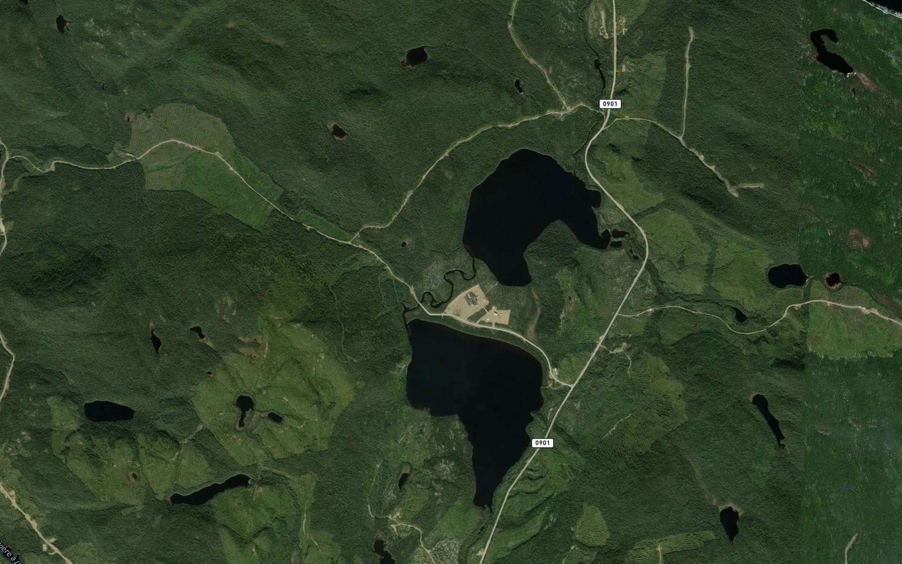Satellite map of the Lacs Doubles