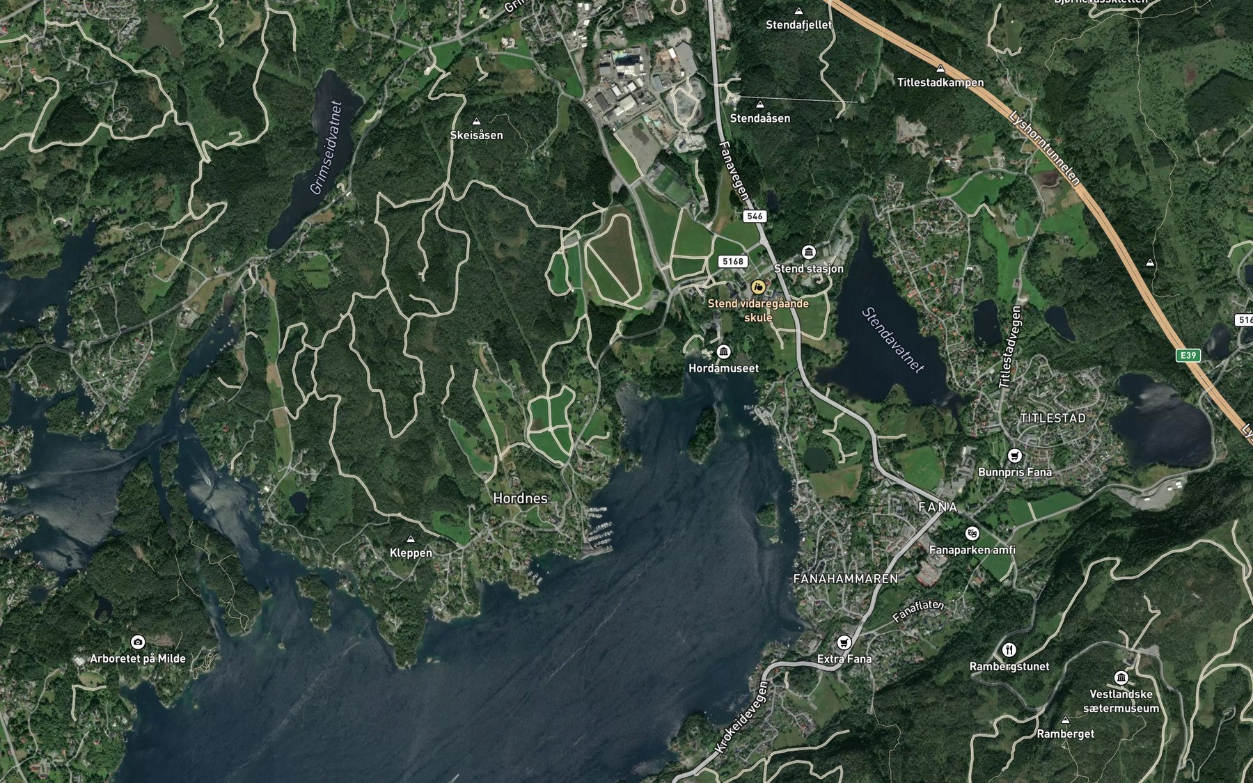 Satellite map of the Storevika