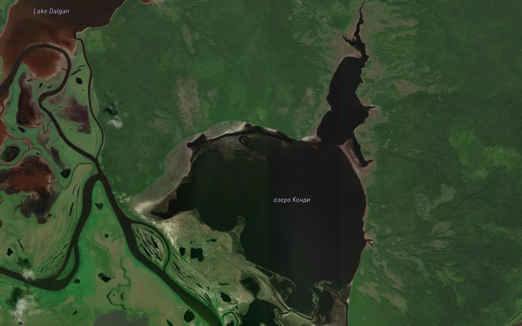 Satellite map of the Ozero Kondi