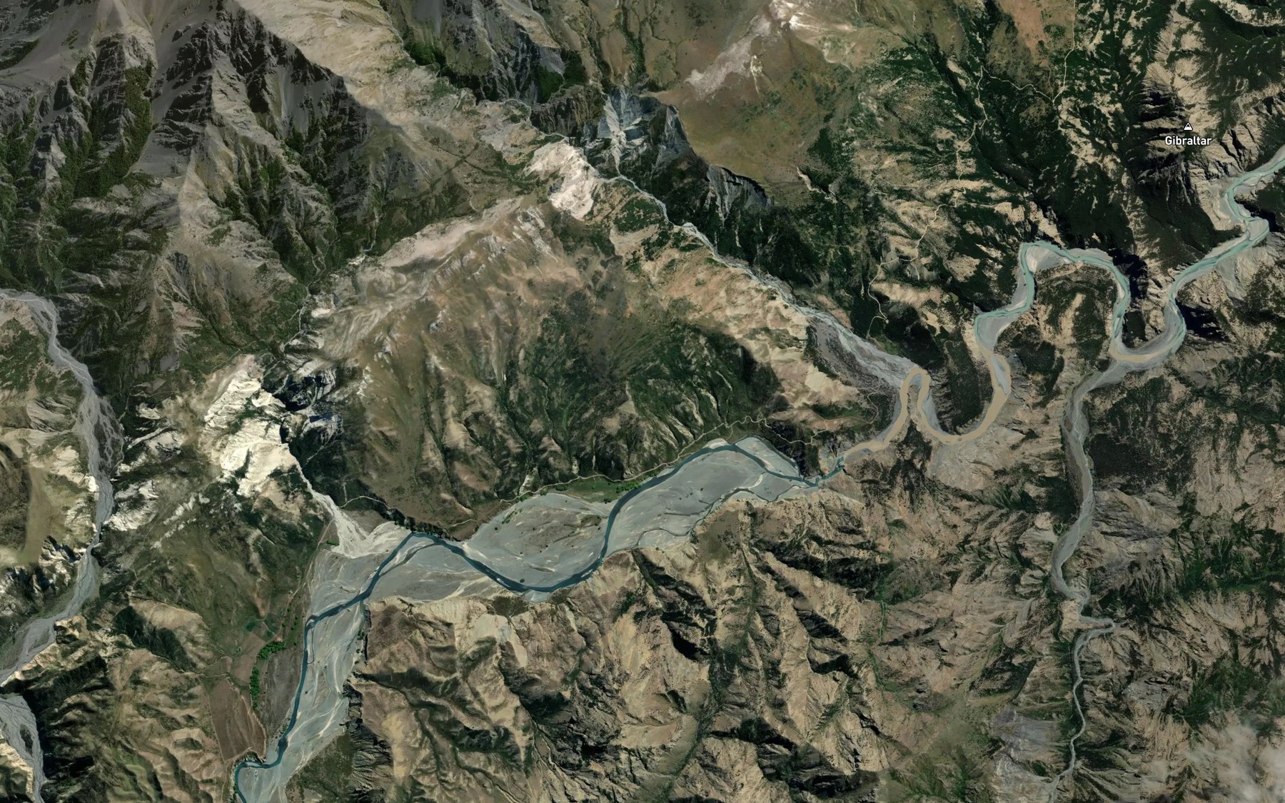 Satellite map of the Clarence River