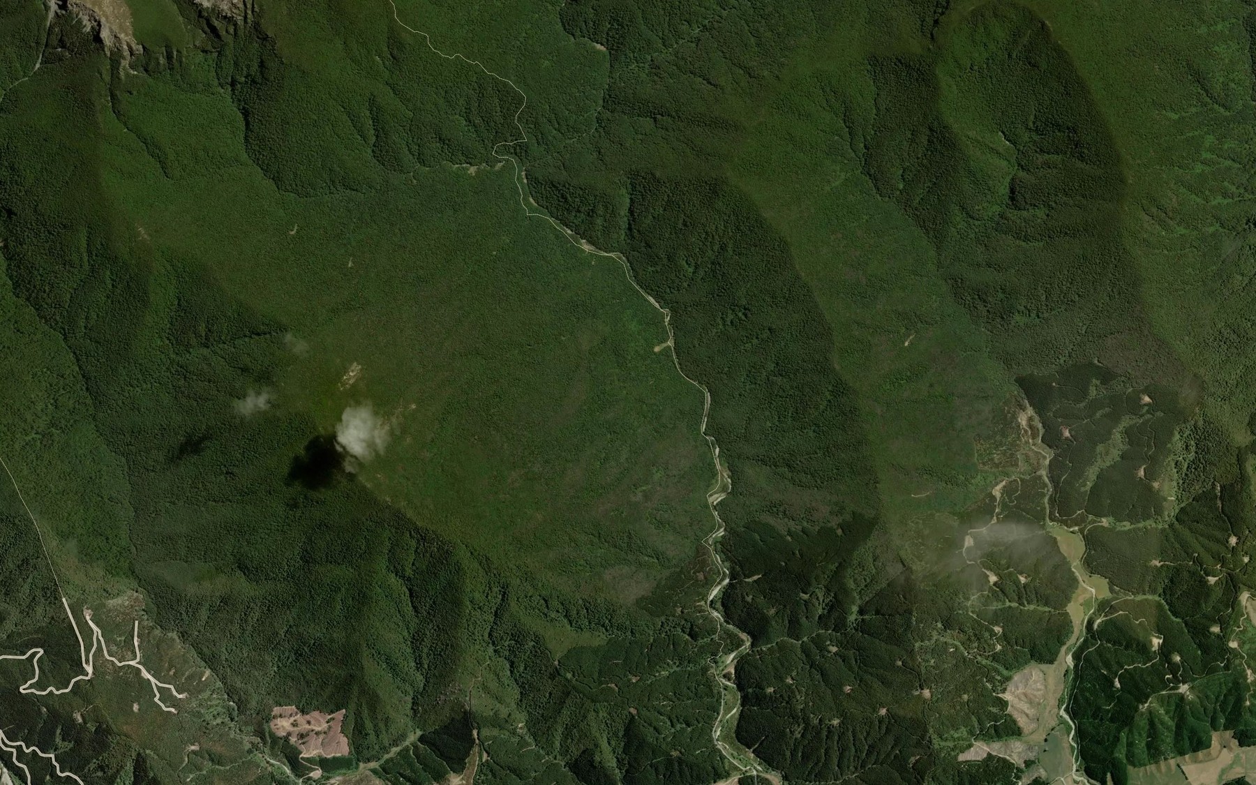 Satellite map of the Timms Creek