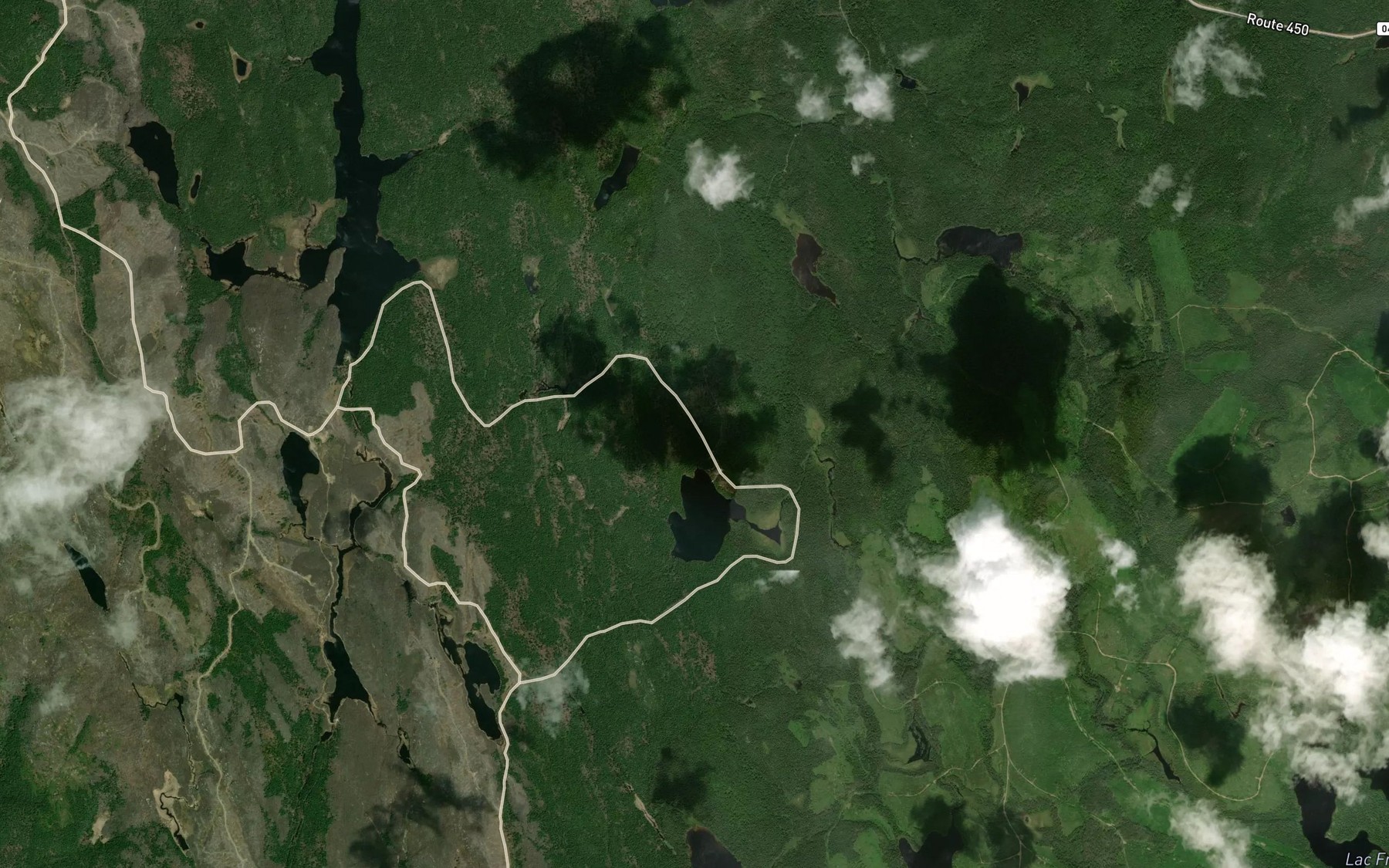 Satellite map of the Lac Leo