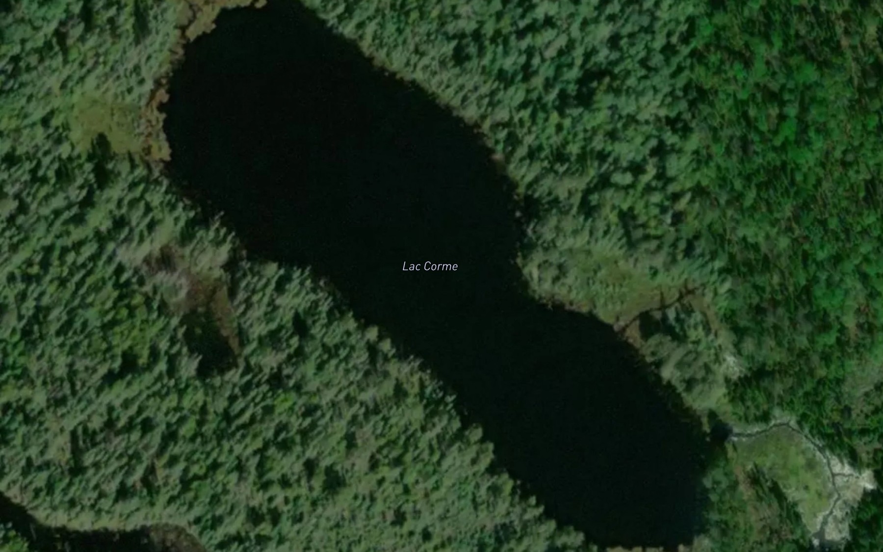 Satellite map of the Lac Corme