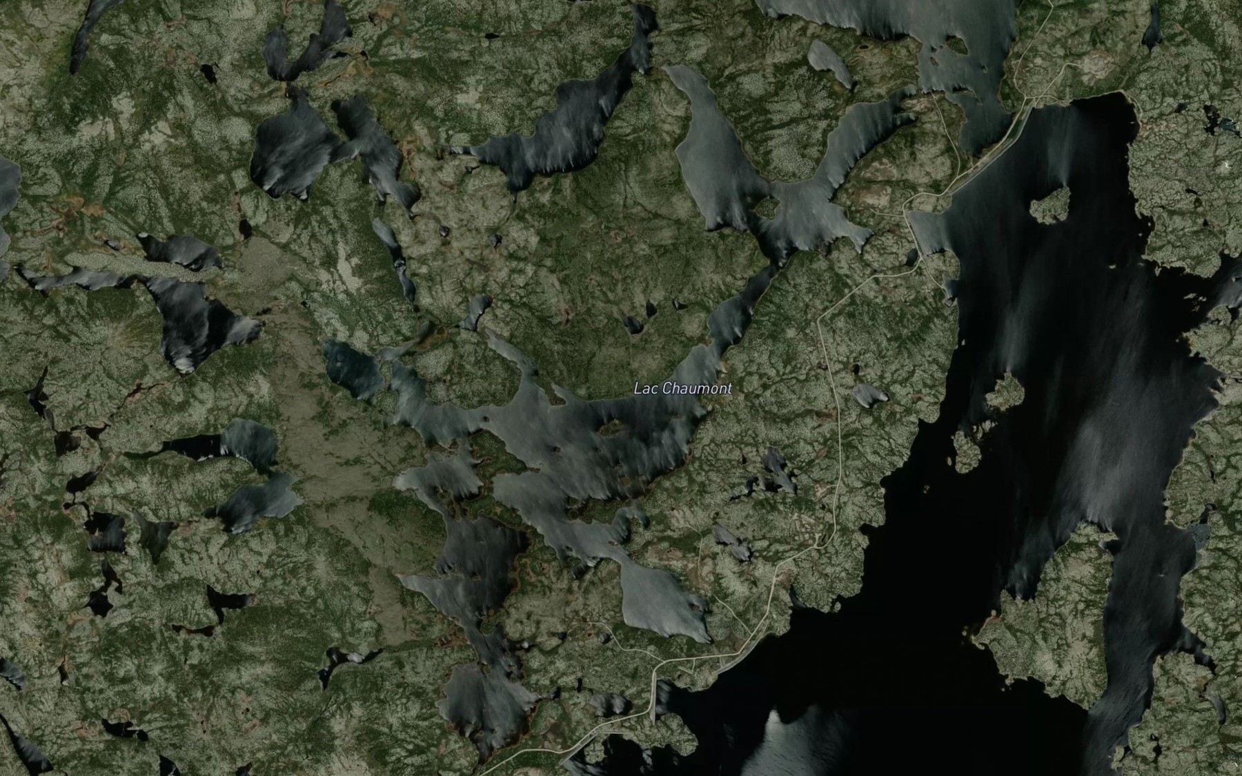 Satellite map of the Lac Chaumont