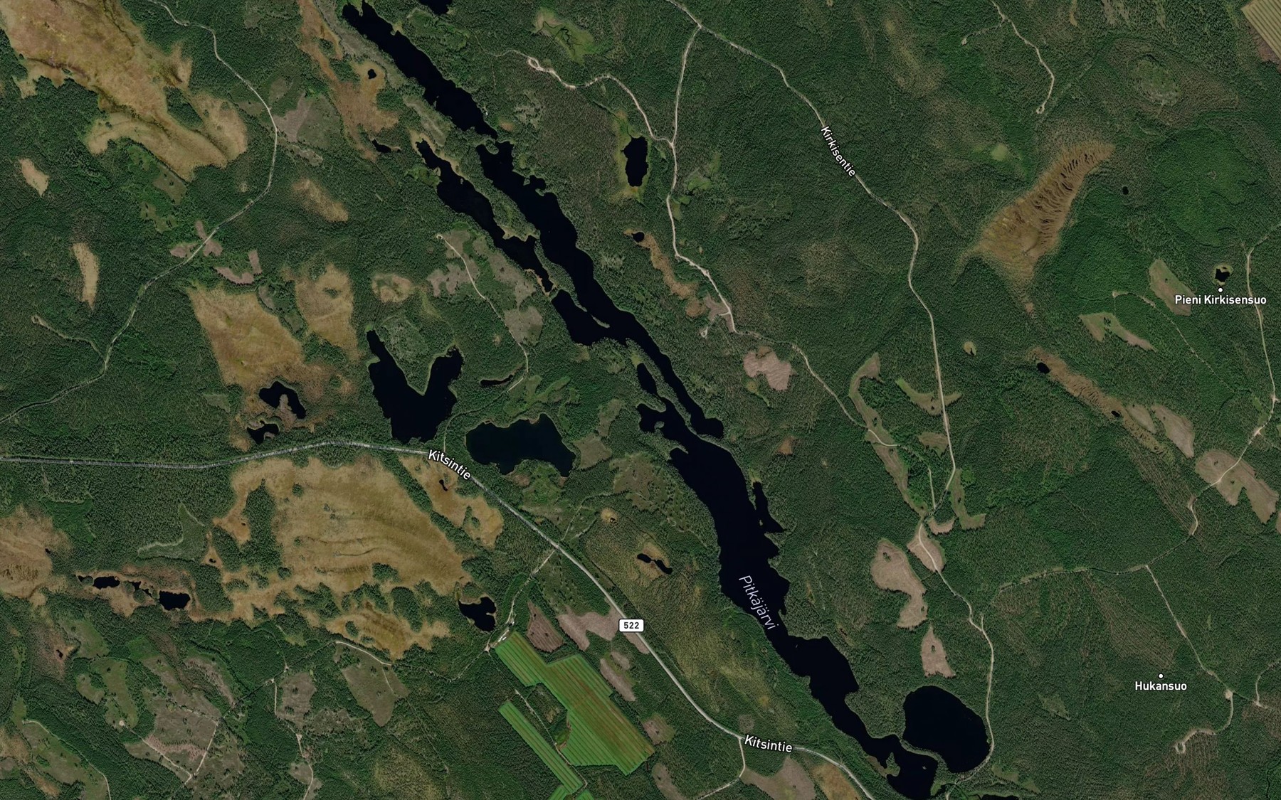 Satellite map of the Pitkajarvi