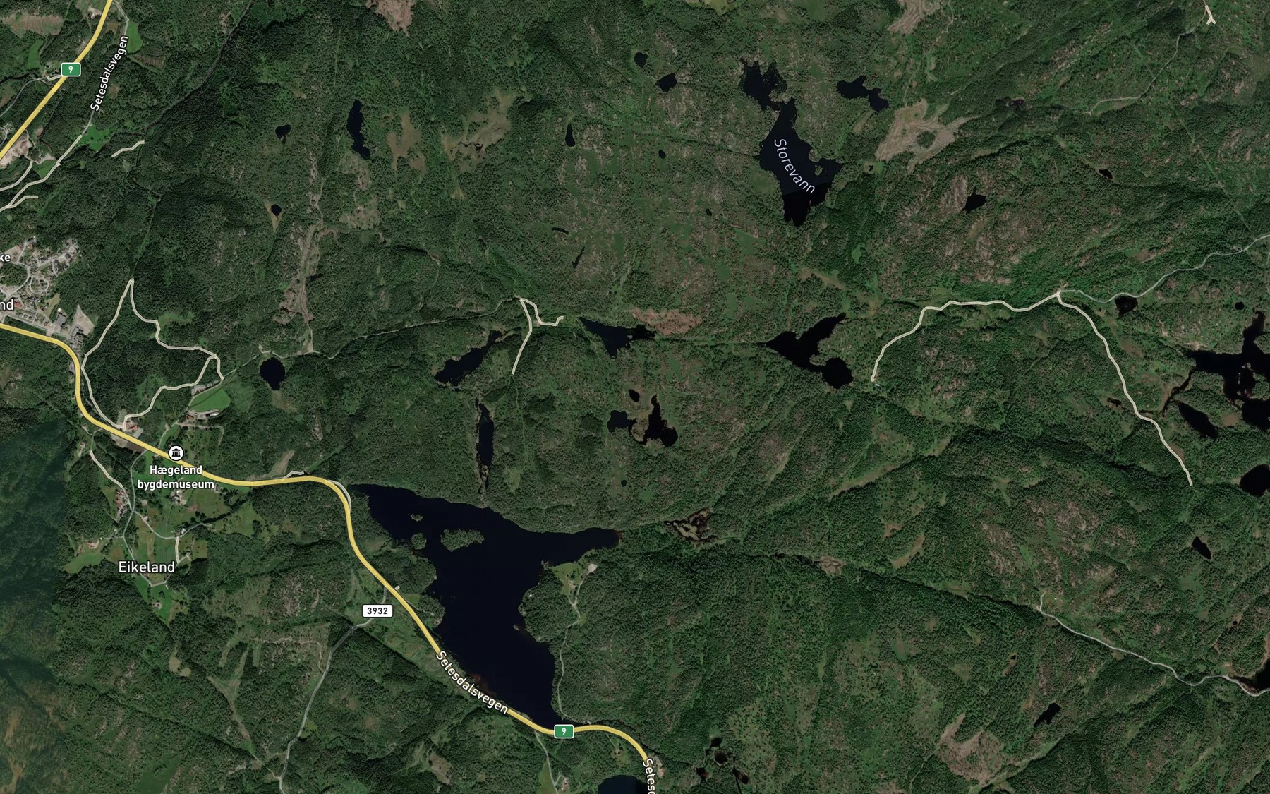 Satellite map of the Rundtjonn