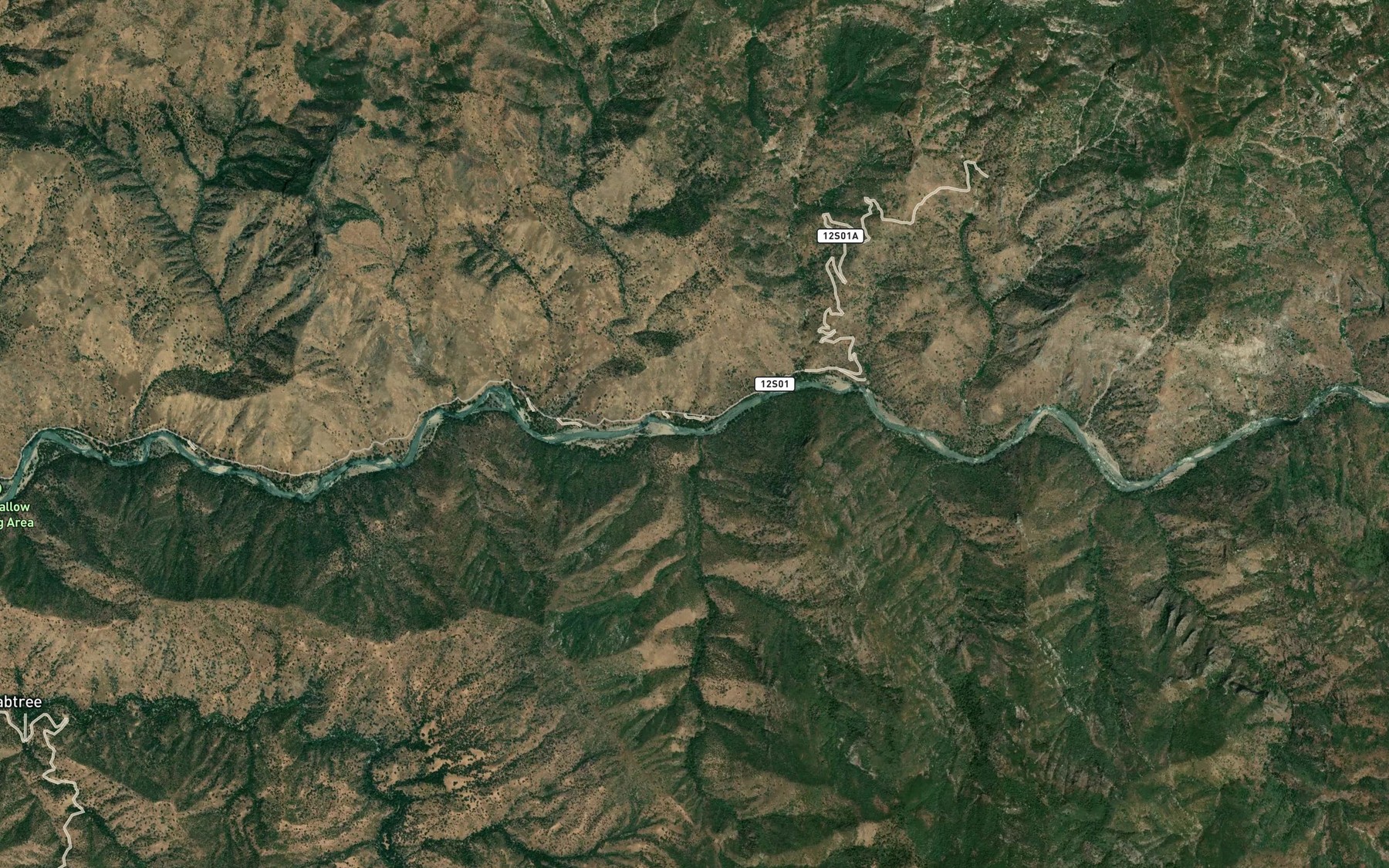 Satellite map of the Verplank Creek