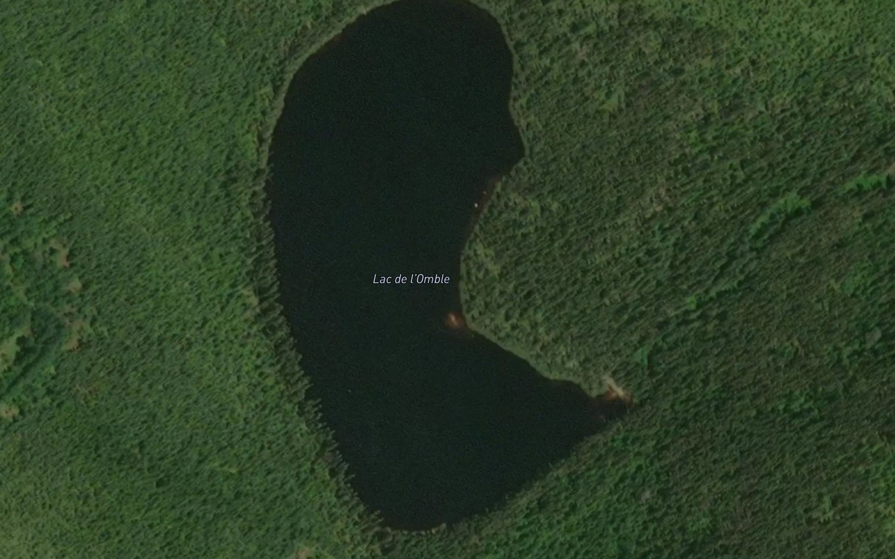 Satellite map of the Lac de l'Omble