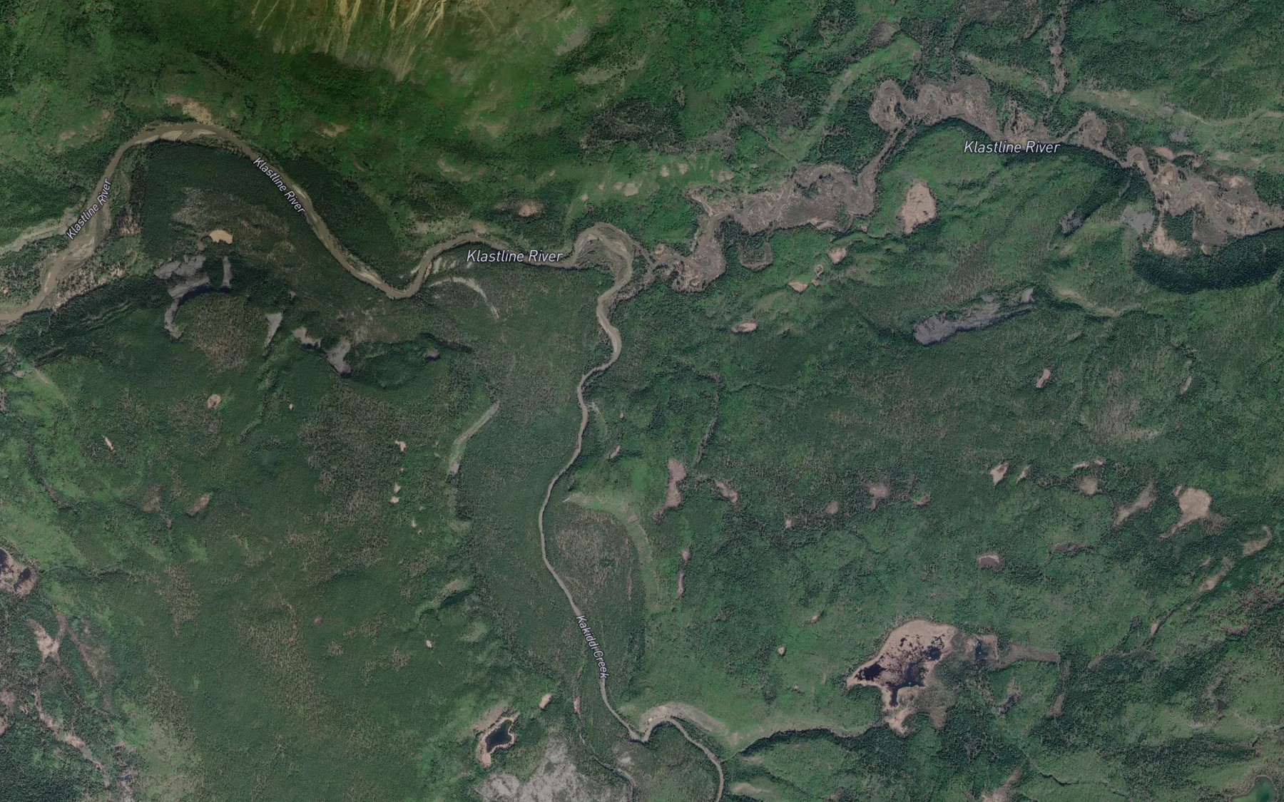 Satellite map of the Kakiddi Creek