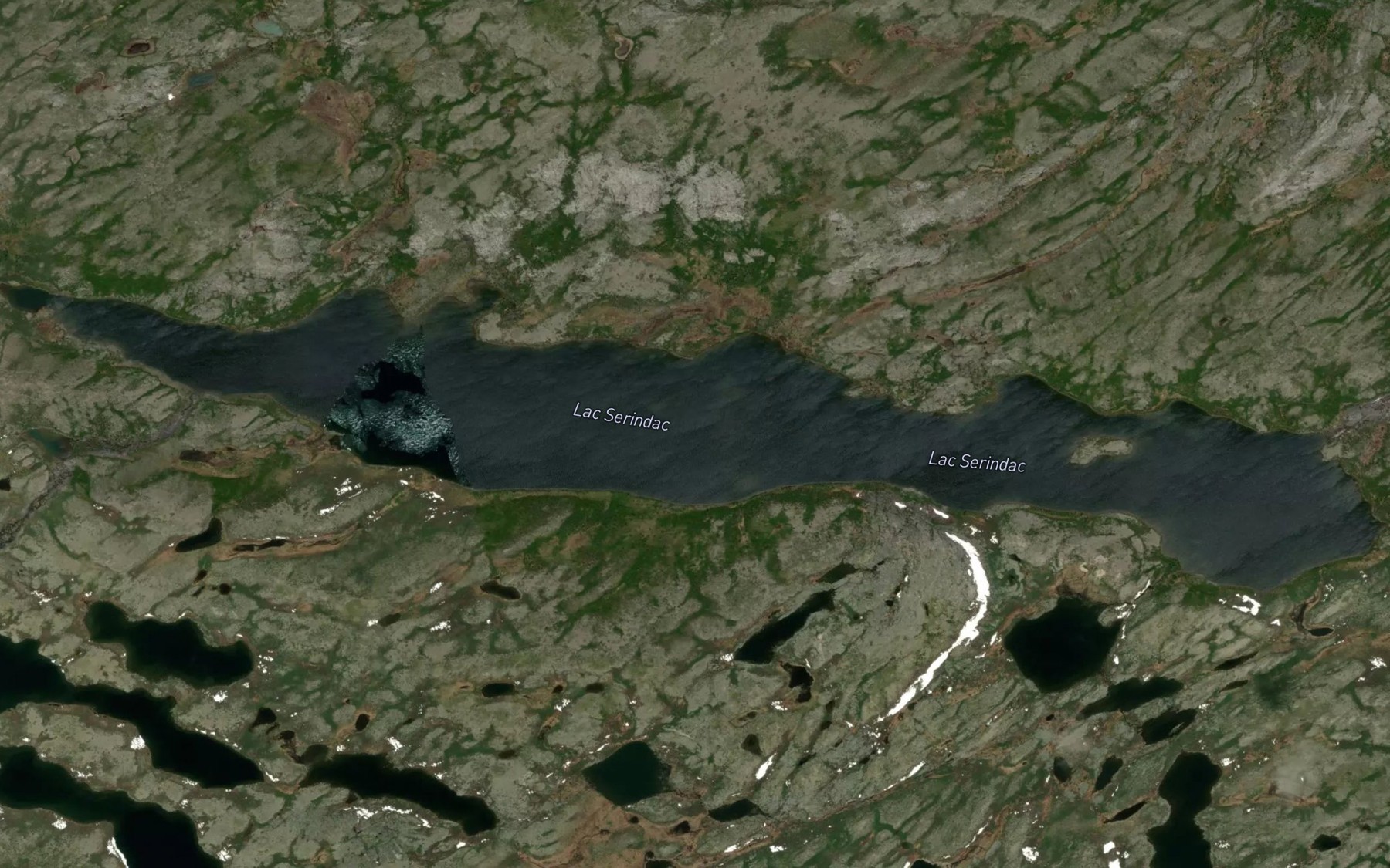 Satellite map of the Lac Serindac