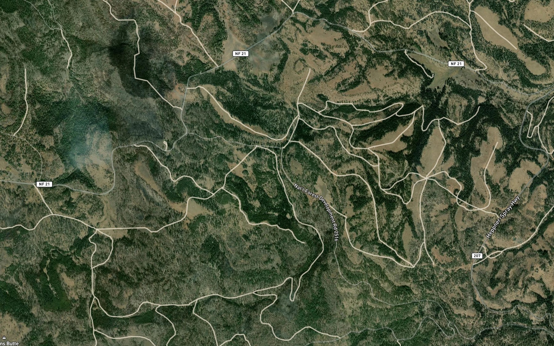 Satellite map of the Flatiron Spring