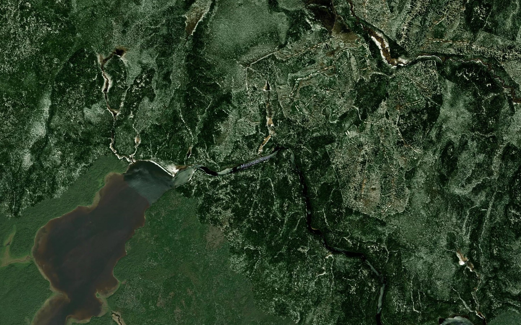 Satellite map of the Quittagene Rapids