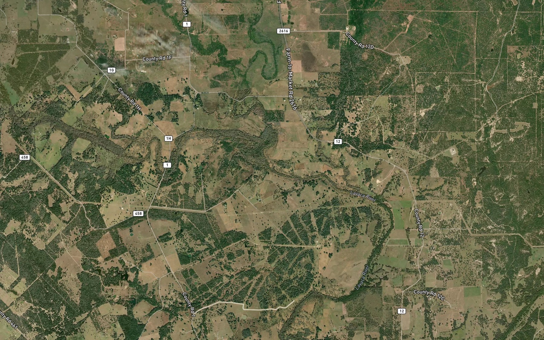 Satellite map of the Rocky Creek