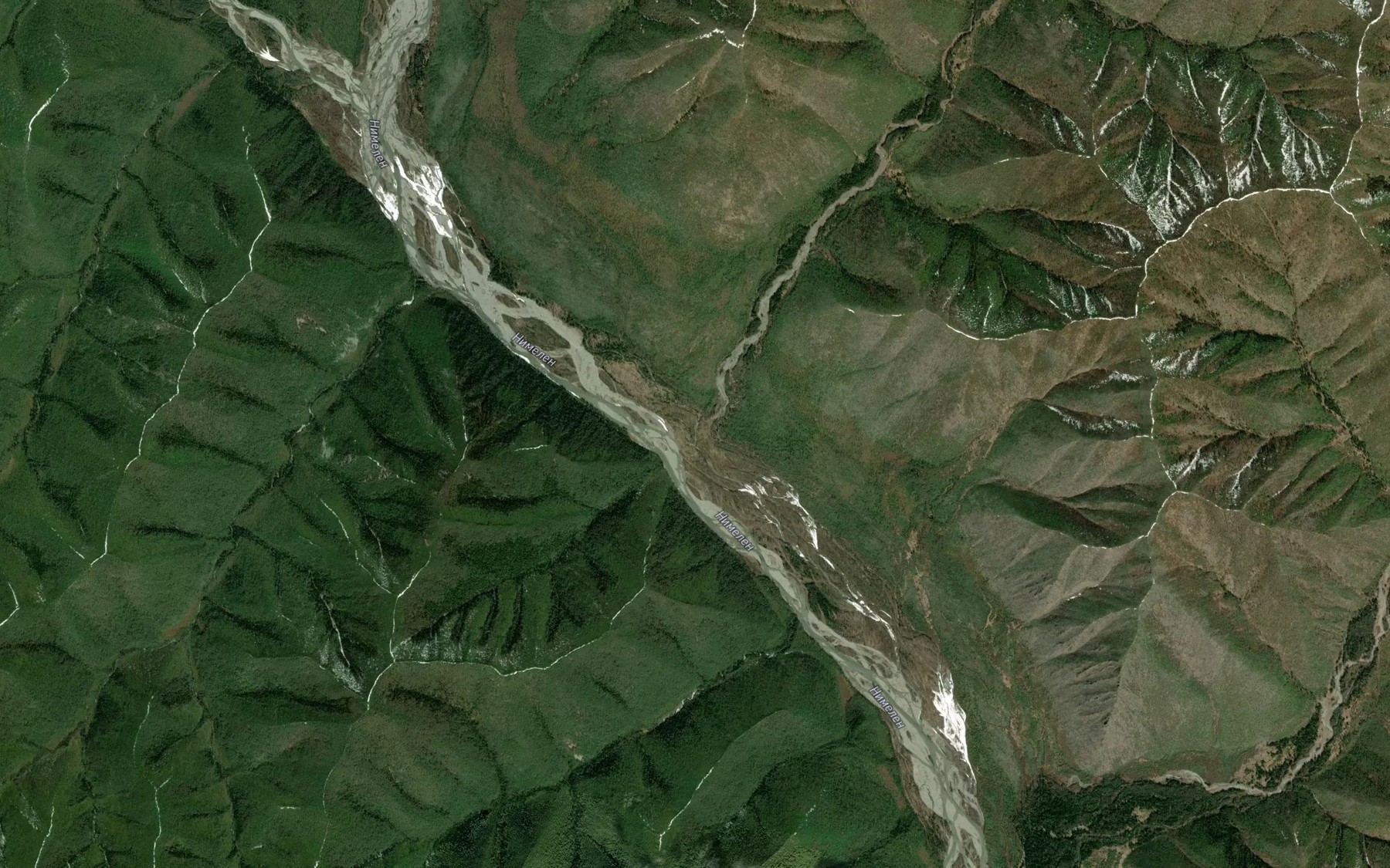 Satellite map of the Eksati