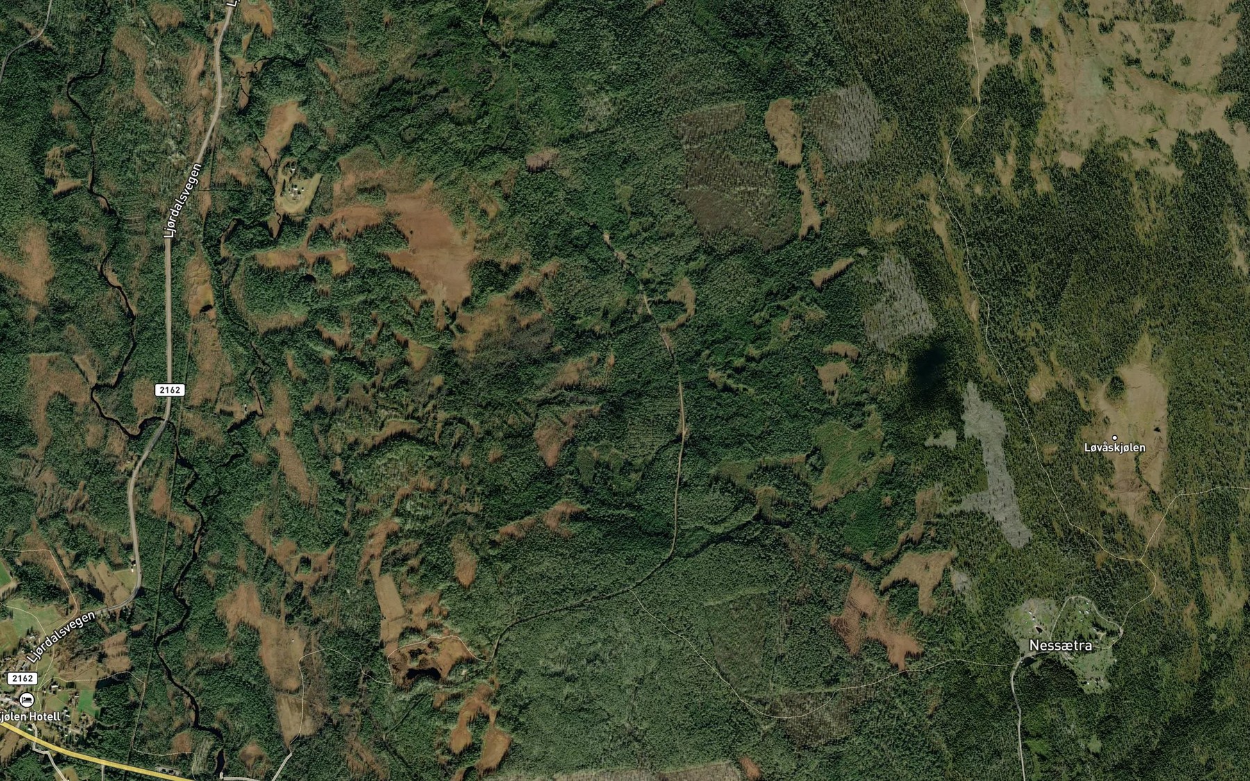 Satellite map of the Kruttukjelda